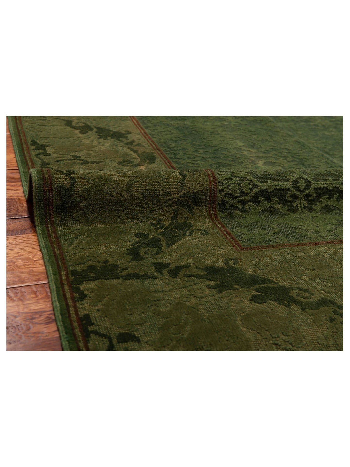 Pasha Vintage 104550 Green  Transitional Hand Knotted Rug