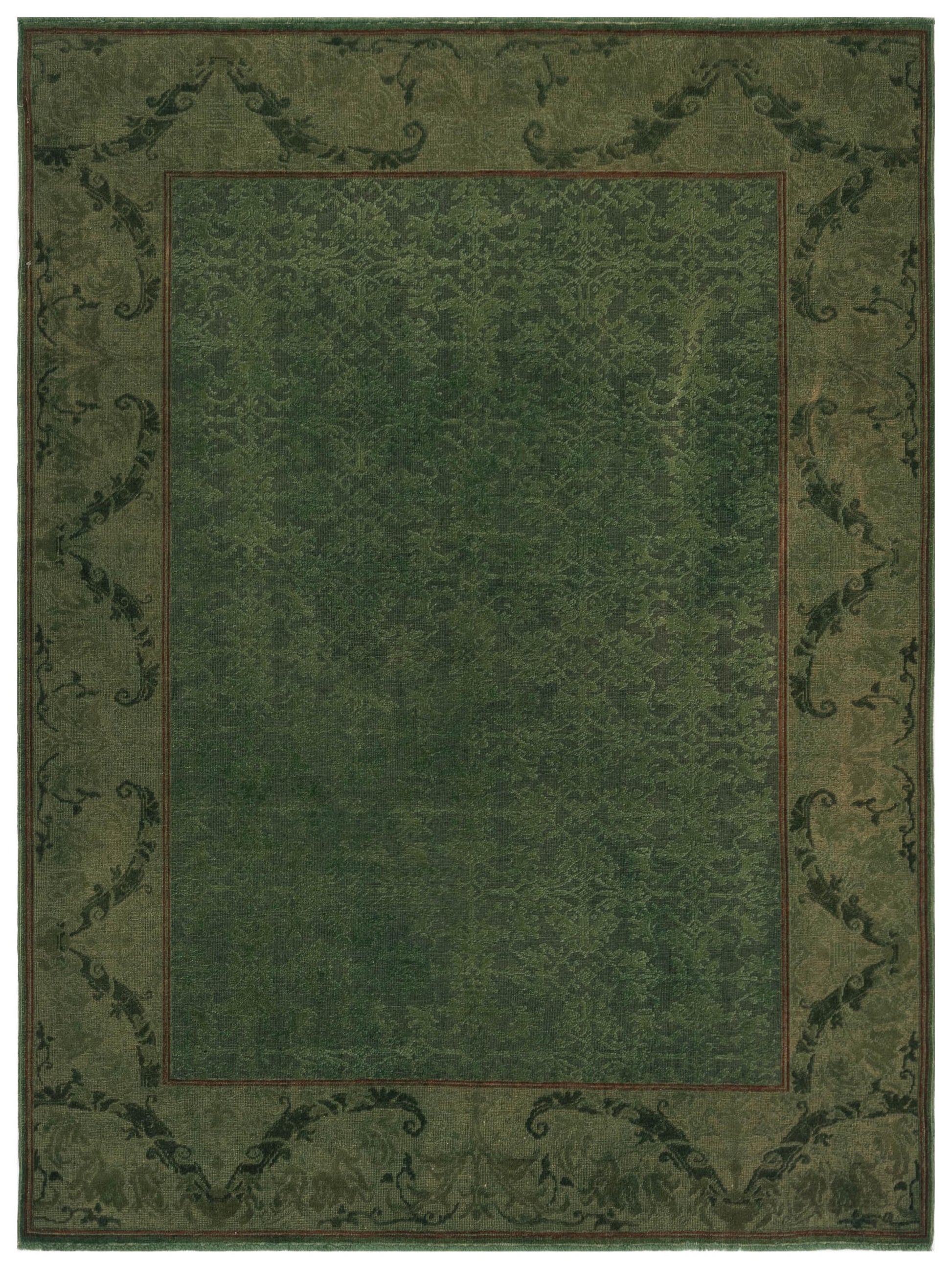 Pasha Vintage 104550 Green Transitional Hand Knotted Rug