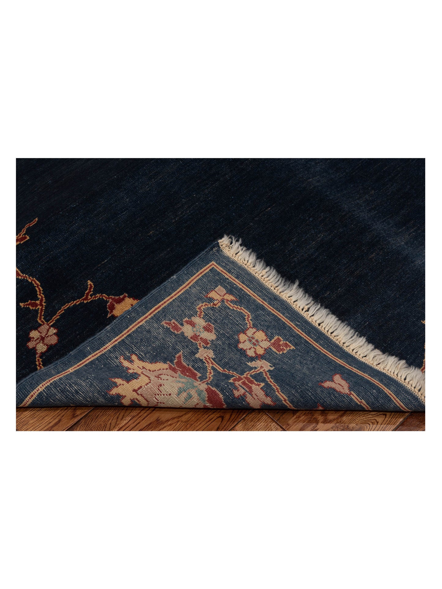 Pasha Antique Loom 104551 Blue  Transitional Hand Knotted Rug