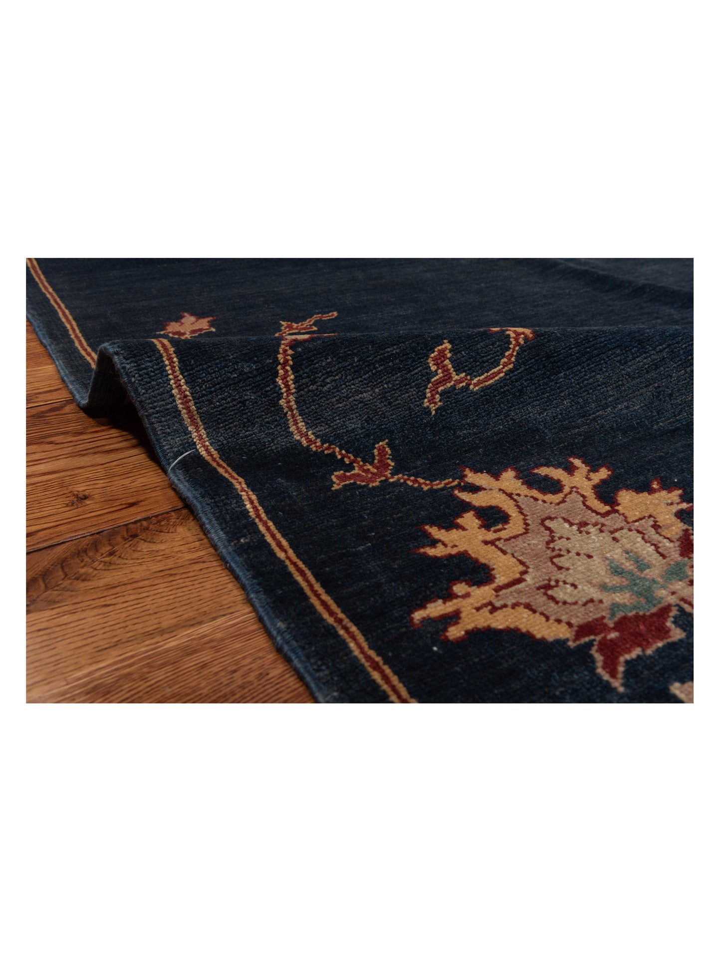 Pasha Antique Loom 104551 Blue  Transitional Hand Knotted Rug