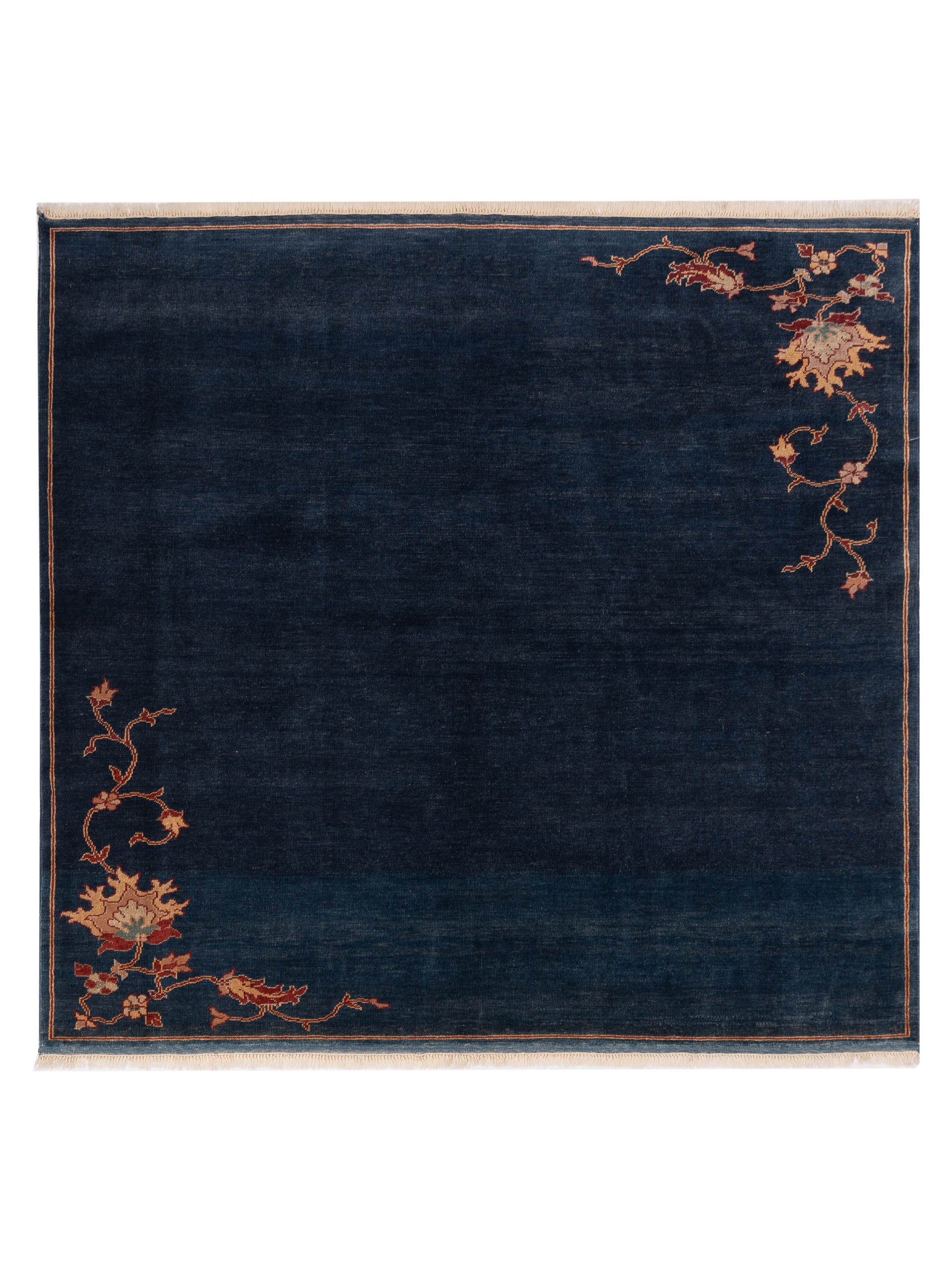 Pasha Antique Loom 104551 Blue Transitional Hand Knotted Rug