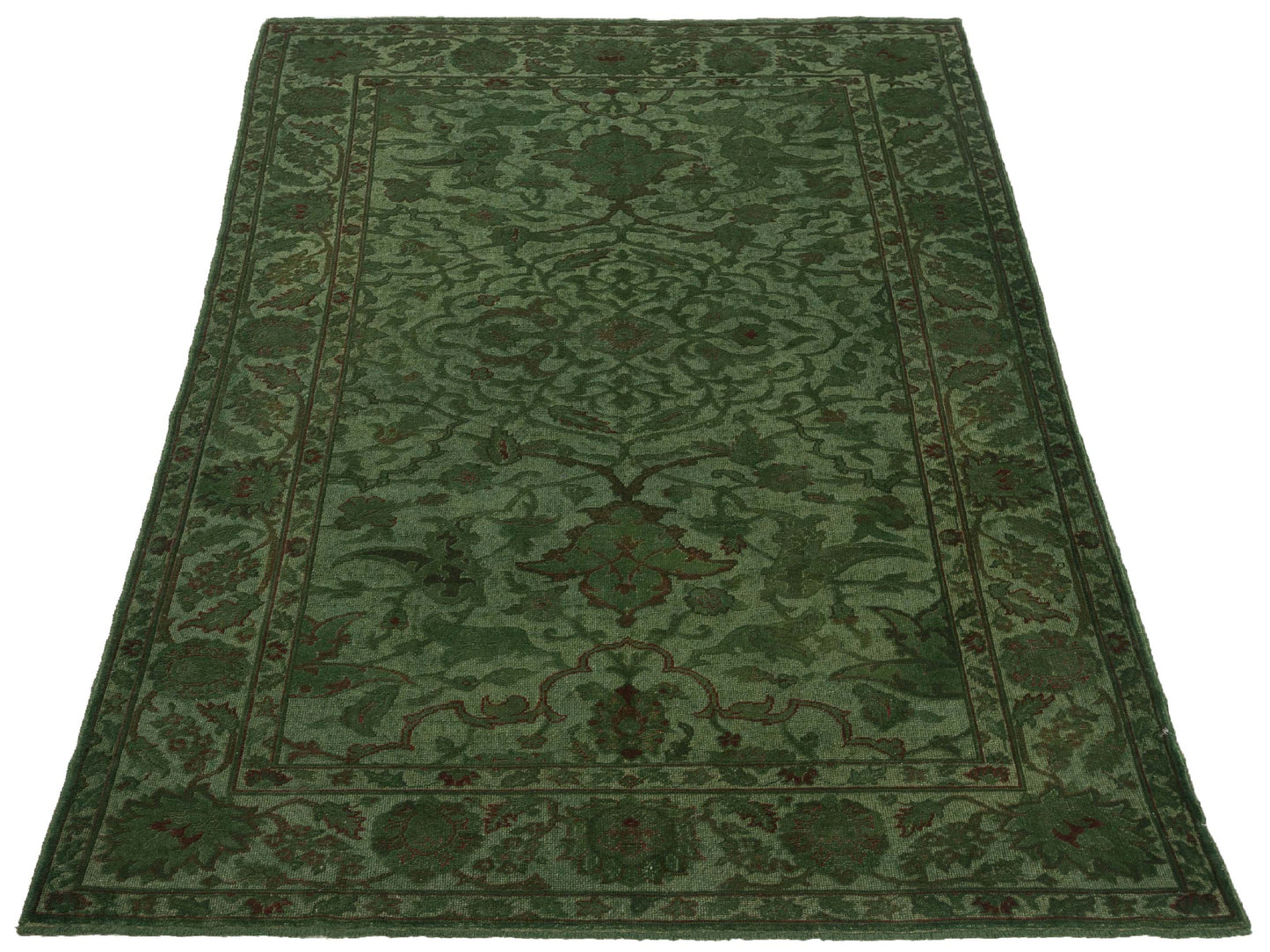 Pasha Vintage 104555 Green  Transitional Hand Knotted Rug