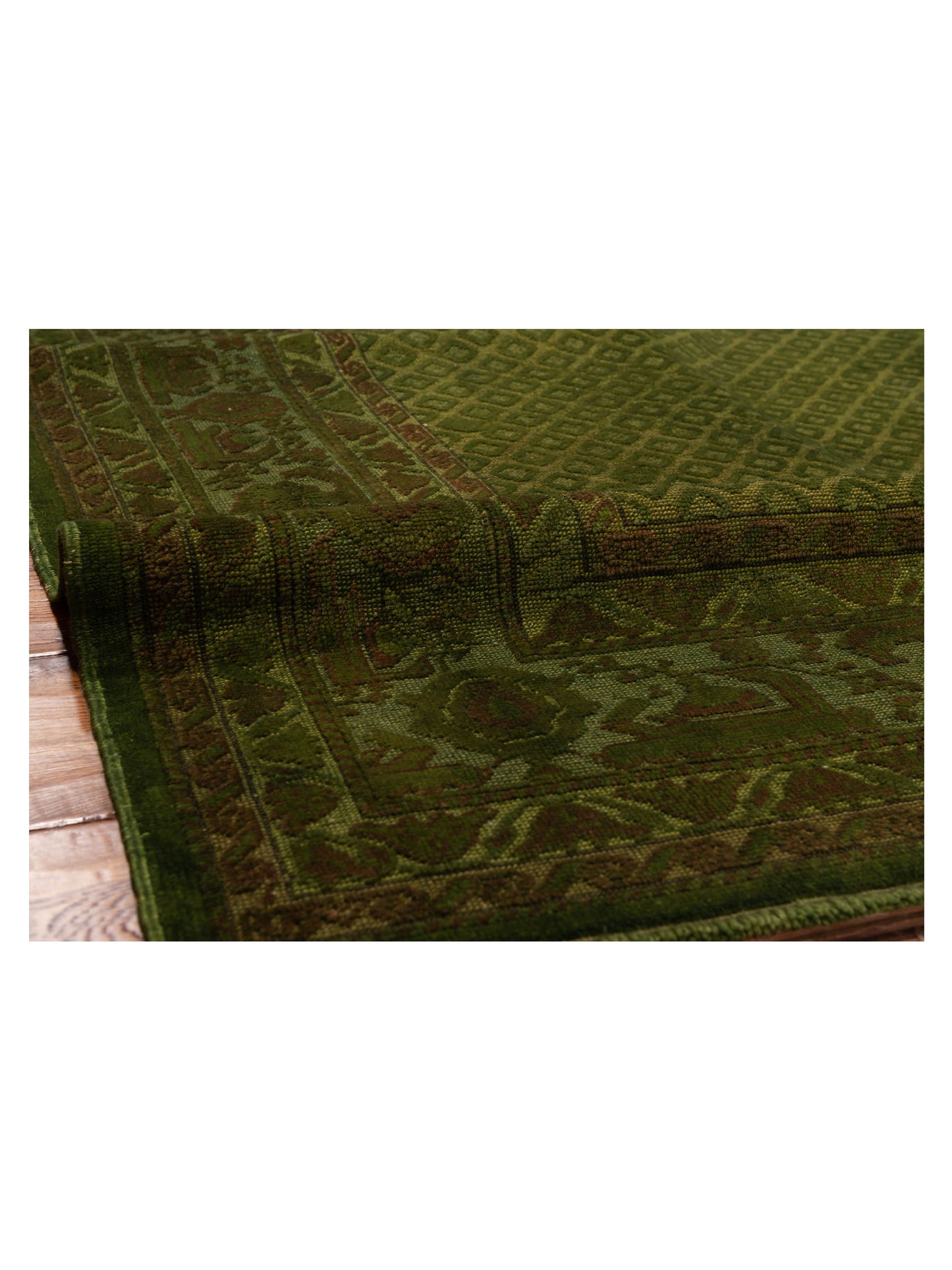 Pasha Vintage 104562 Green  Transitional Hand Knotted Rug