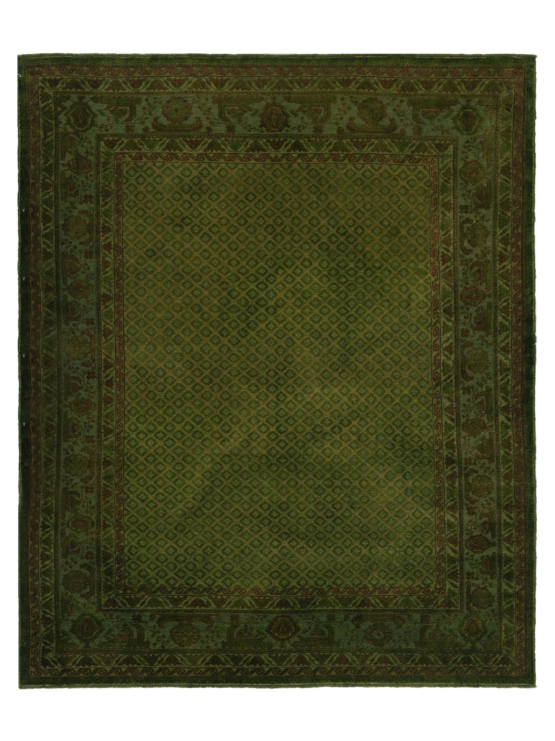 Pasha Vintage 104562 Green Transitional Hand Knotted Rug