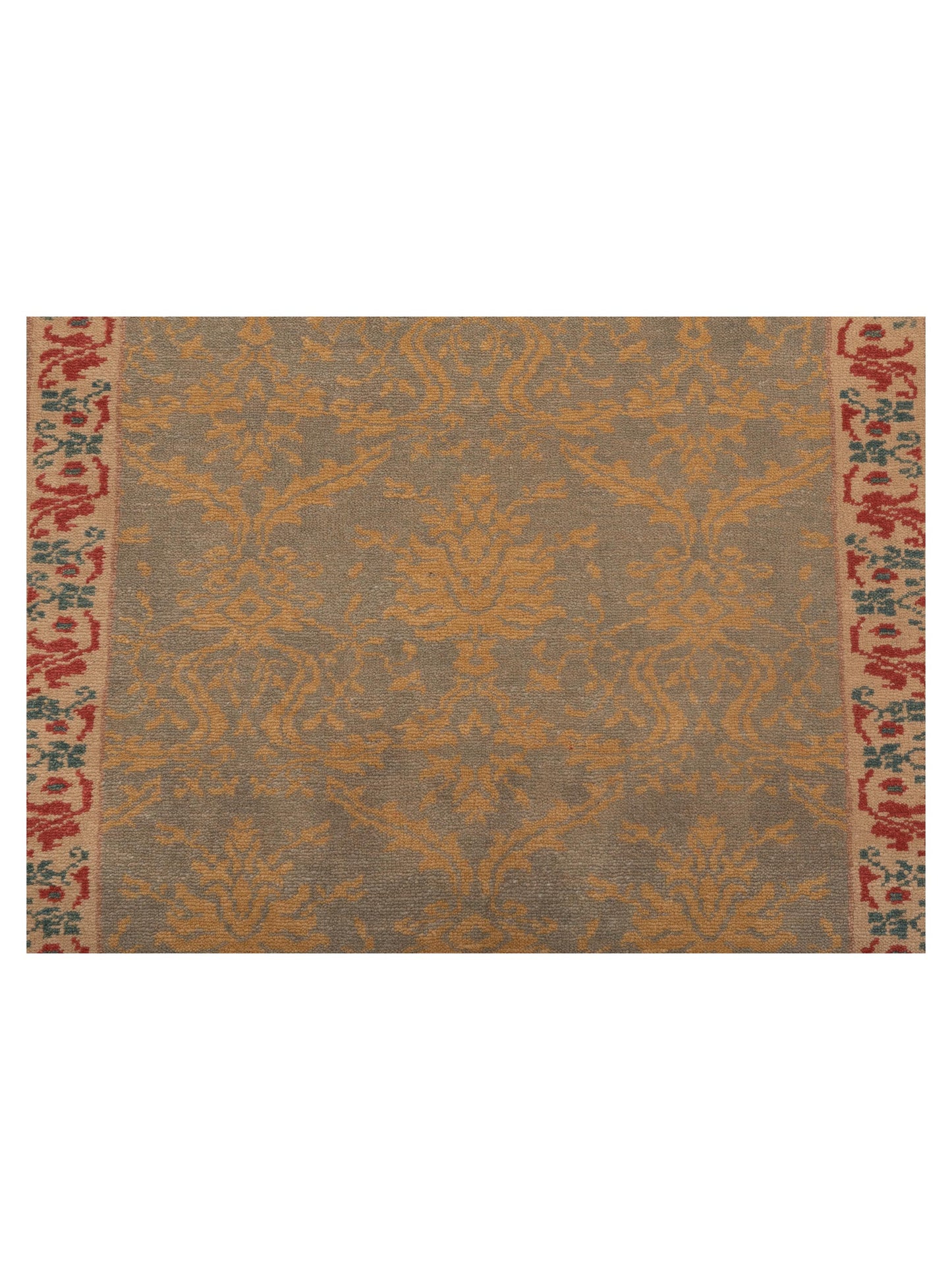 Pasha Antique Loom 104572 Light Blue Ivory Transitional Hand Knotted Rug