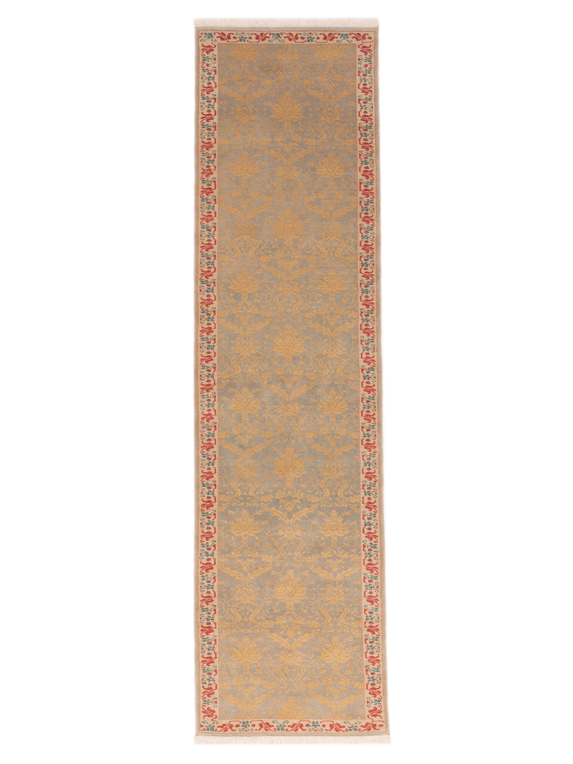 Pasha Antique Loom 104572 Light Blue Transitional Hand Knotted Rug