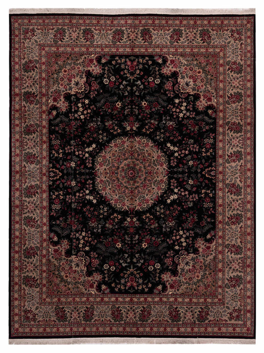 Pasha Magnolia 104661 Black Traditional Hand Knotted Rug