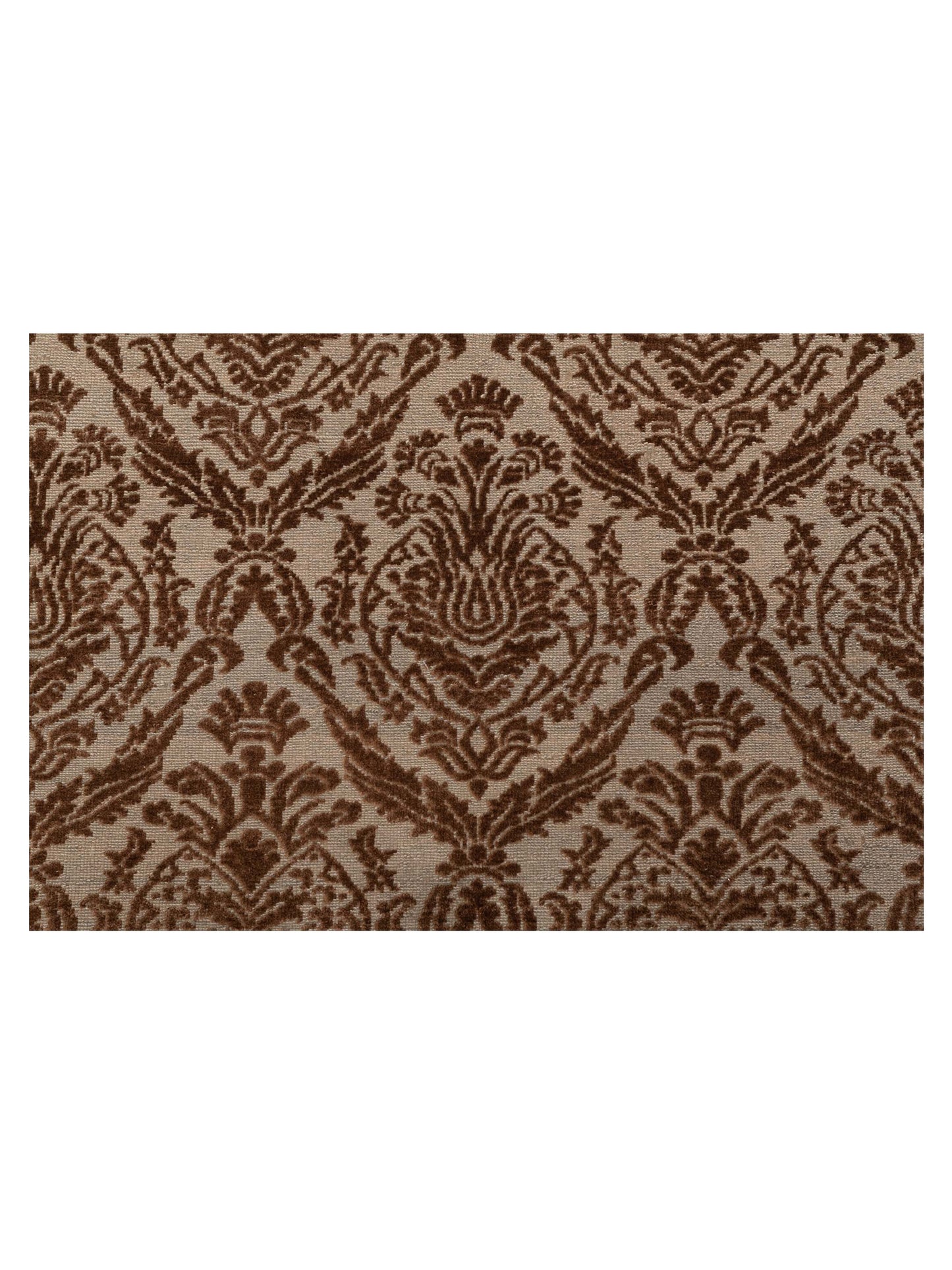 Pasha Defne Daisy Silver Brown Transitional Hand Knotted Rug