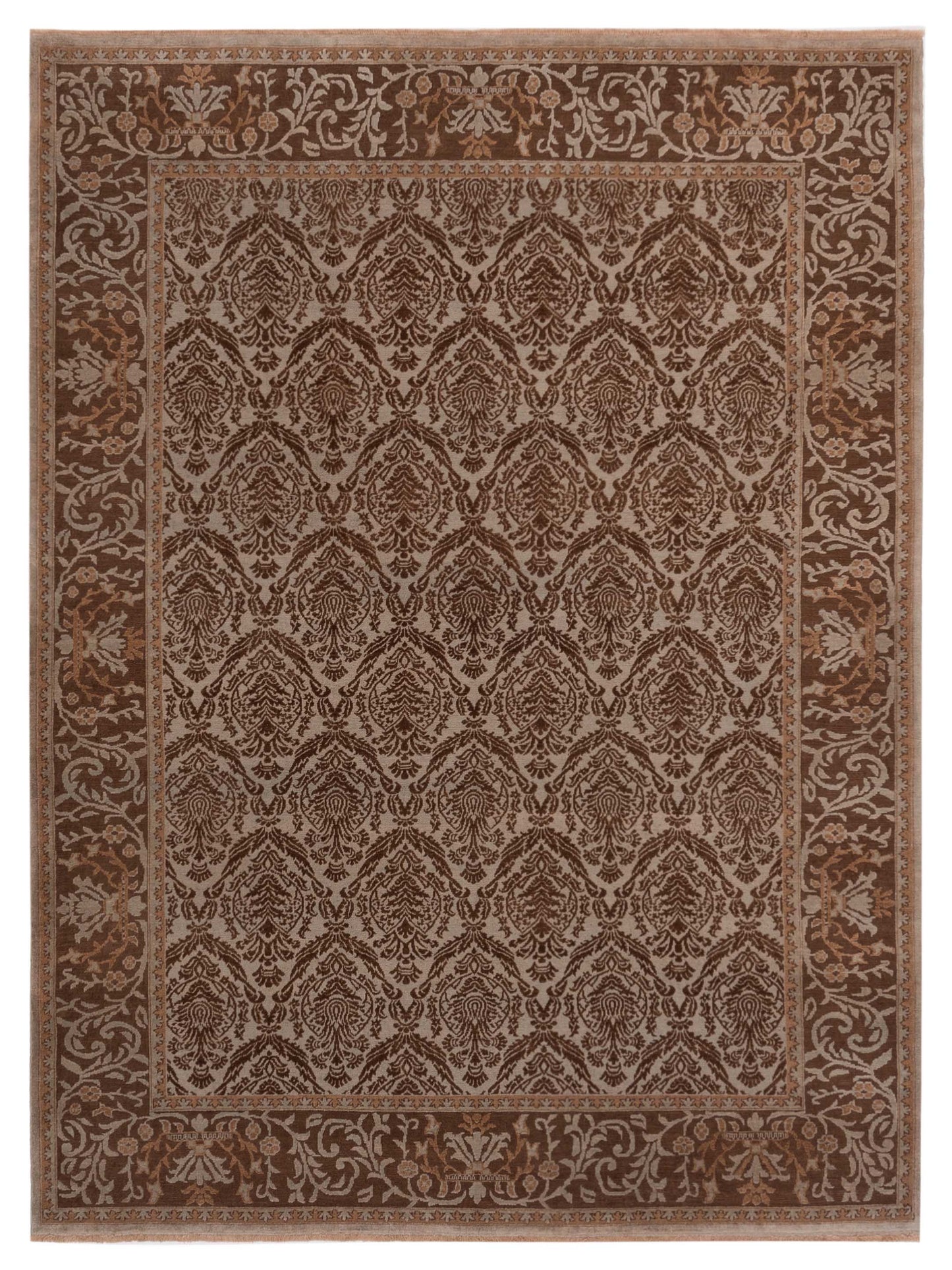 Pasha Defne Daisy Silver Transitional Hand Knotted Rug