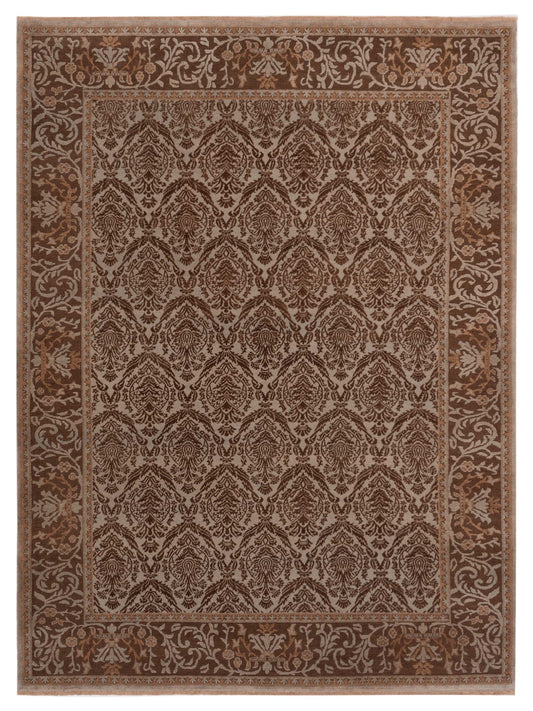 Pasha Defne Daisy Silver Transitional Hand Knotted Rug