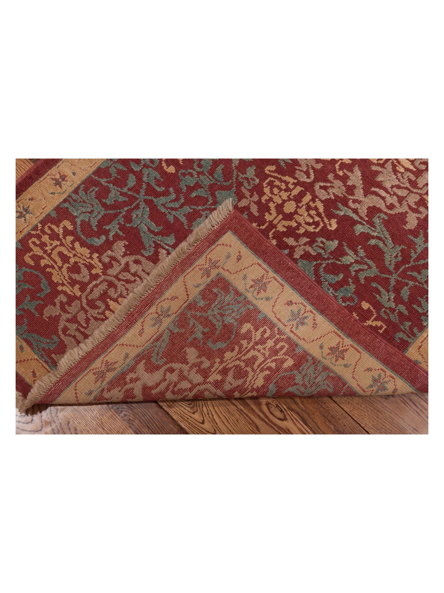 Pasha Antique Loom 105069 Red Gold Transitional Hand Knotted Rug