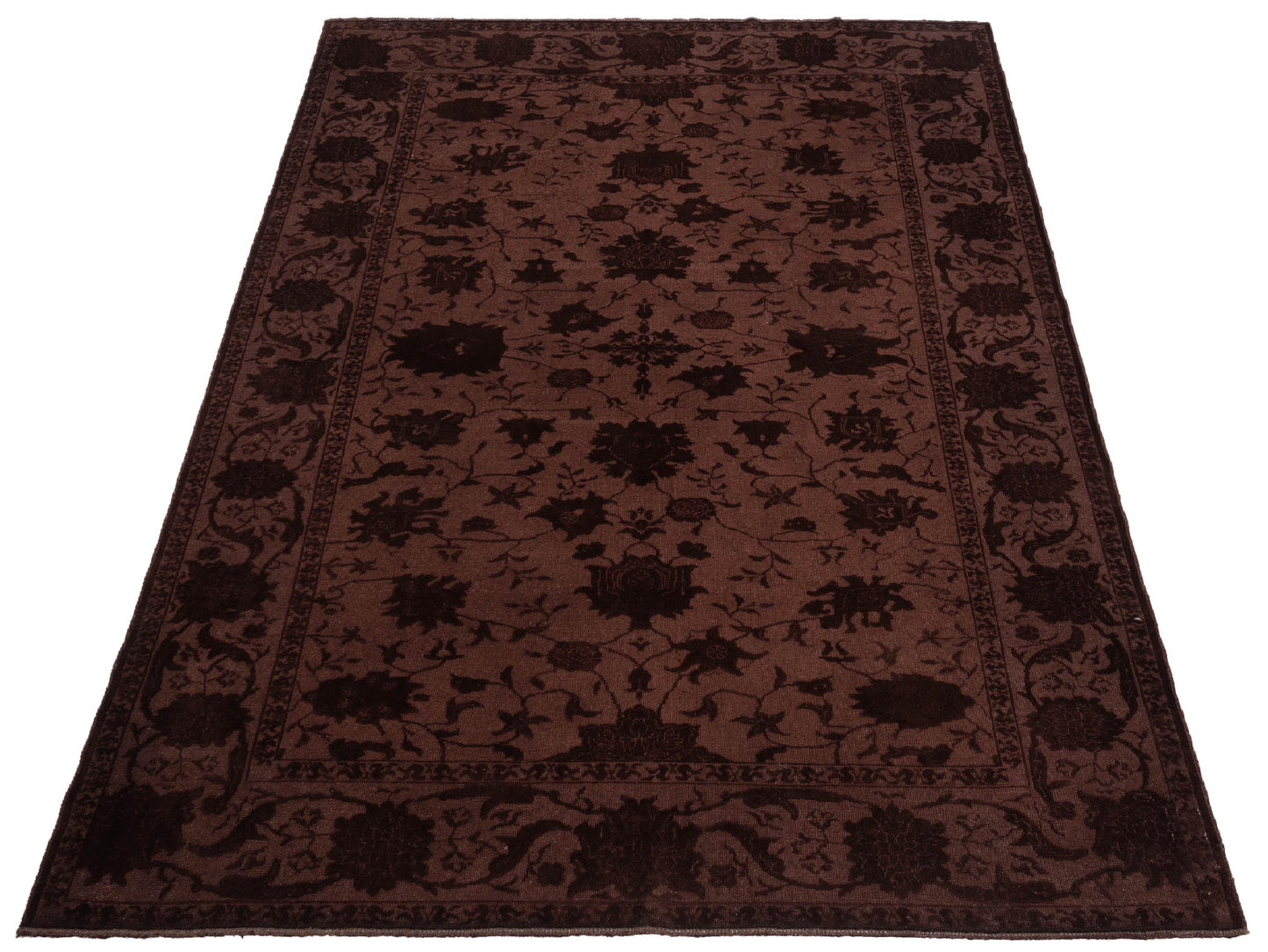 Pasha Vintage 105086 Dark Brown  Transitional Hand Knotted Rug