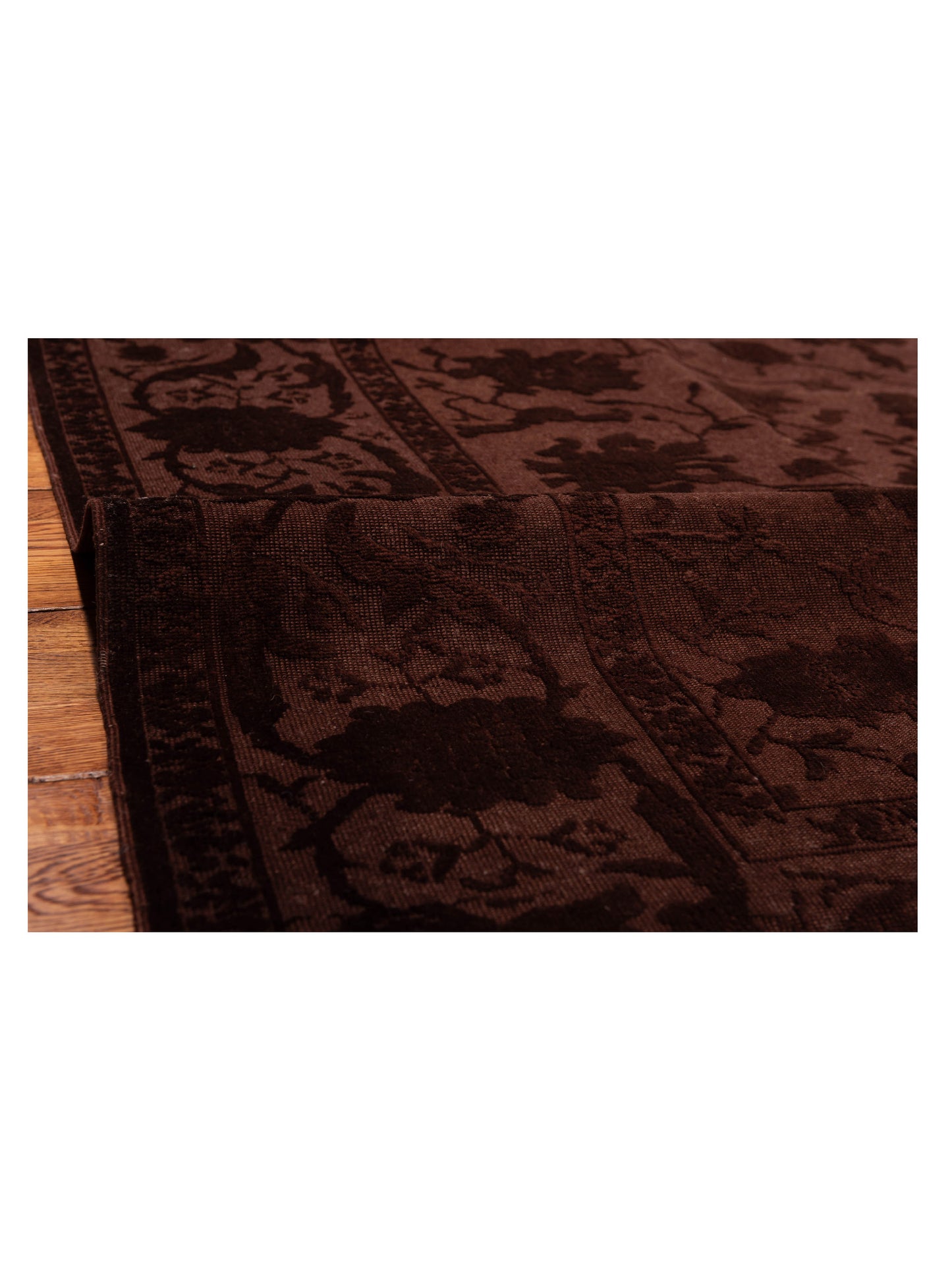 Pasha Vintage 105086 Dark Brown  Transitional Hand Knotted Rug