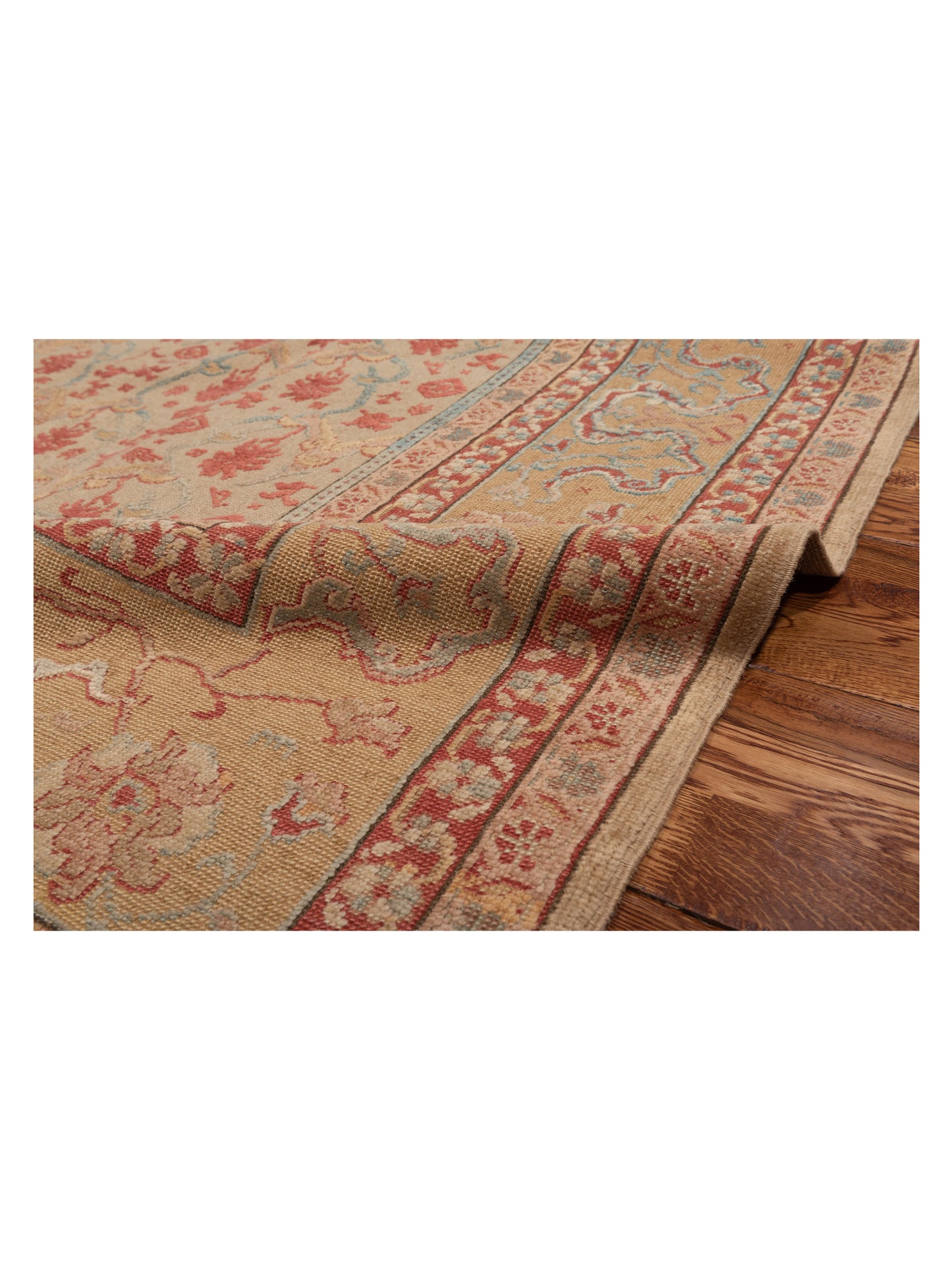 Pasha Antique Loom 105088 Beige Gold Transitional Hand Knotted Rug