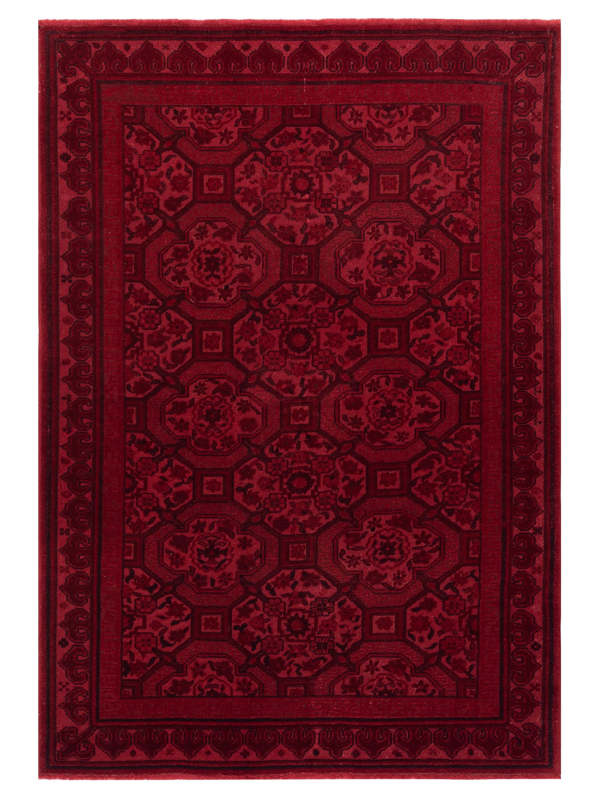 Pasha Vintage 105134 Red Transitional Hand Knotted Rug