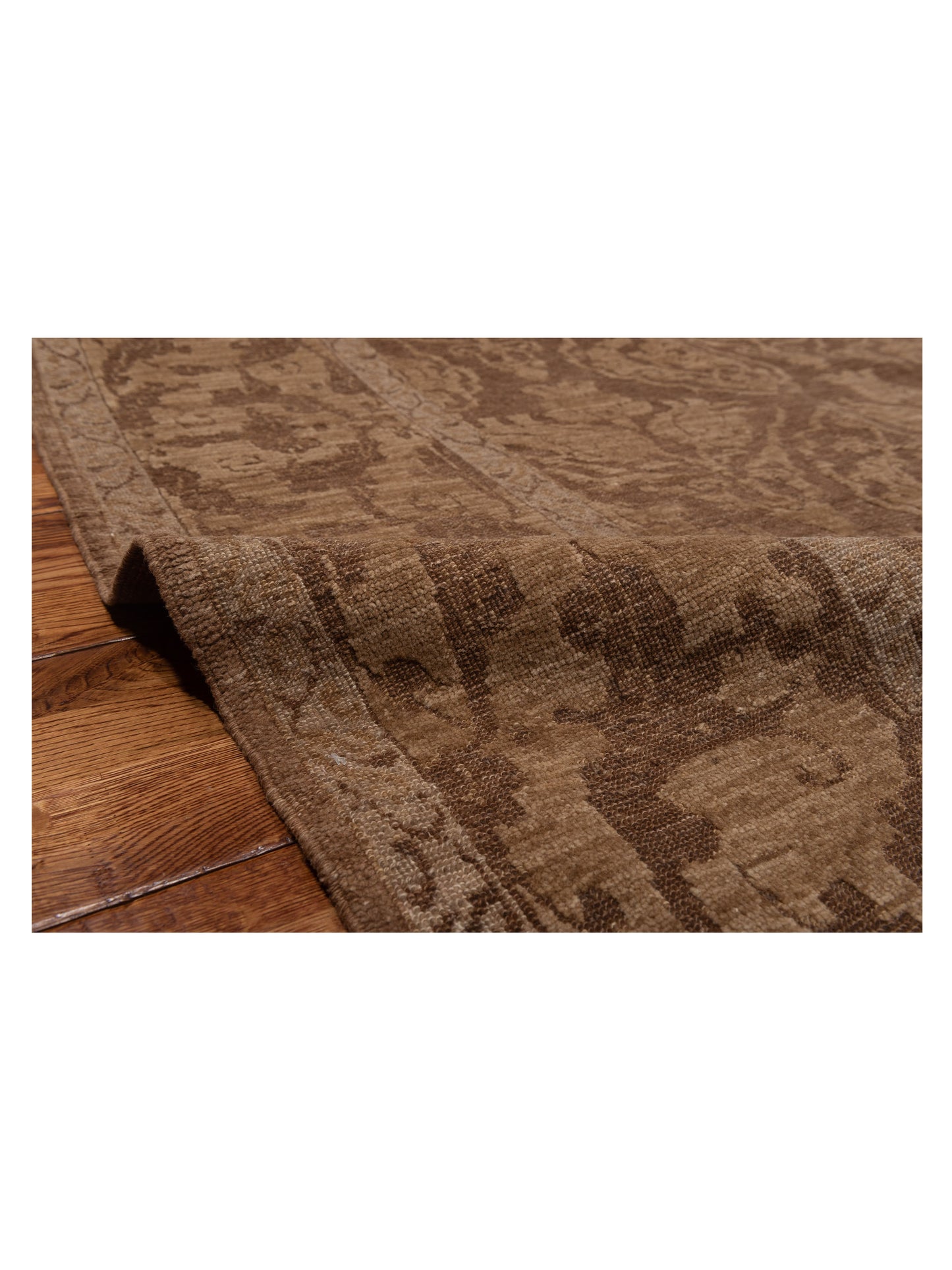 Pasha Defne Tulip Dark Brown Brown Transitional Hand Knotted Rug