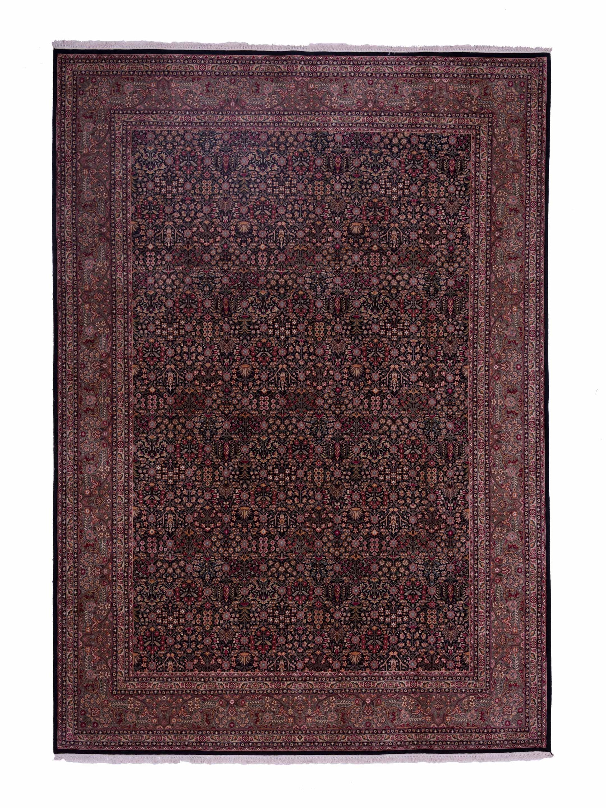 Pasha Magnolia 105471 Black Traditional Hand Knotted Rug