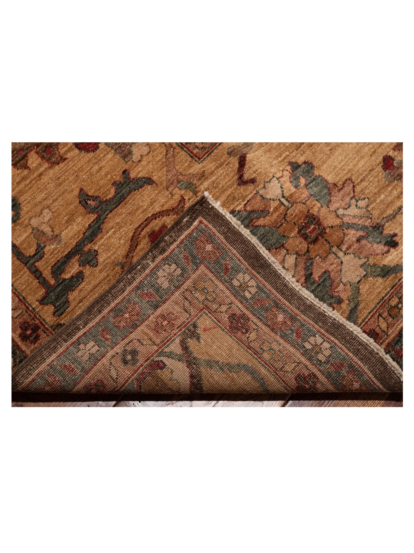 Pasha Elvan Nurgul Dark Brown Gold Traditional Hand Knotted Rug