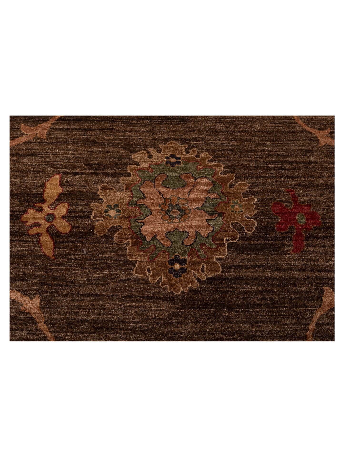 Pasha Elvan Nurgul Dark Brown Gold Traditional Hand Knotted Rug