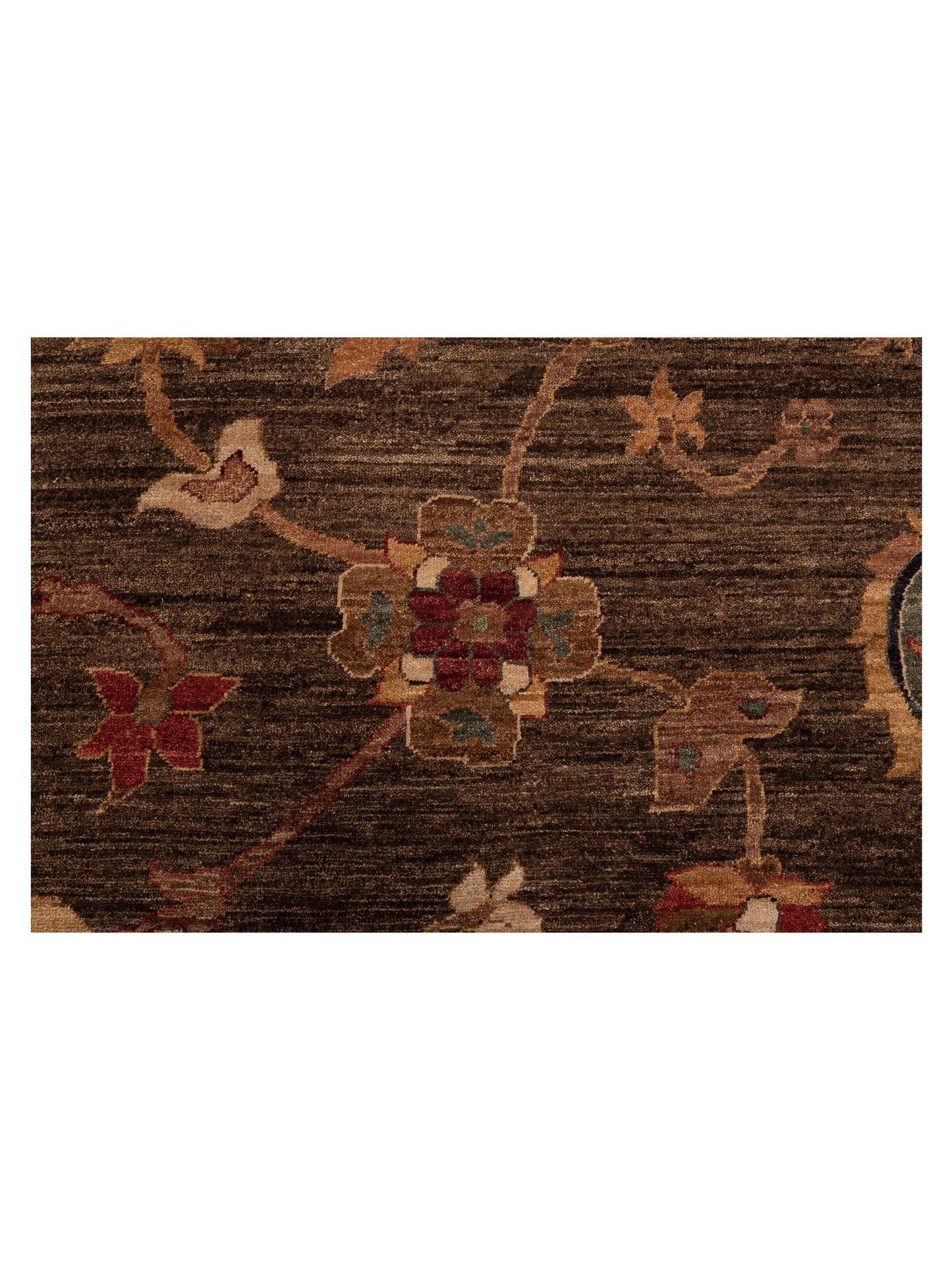 Pasha Elvan Nurgul Dark Brown Gold Traditional Hand Knotted Rug