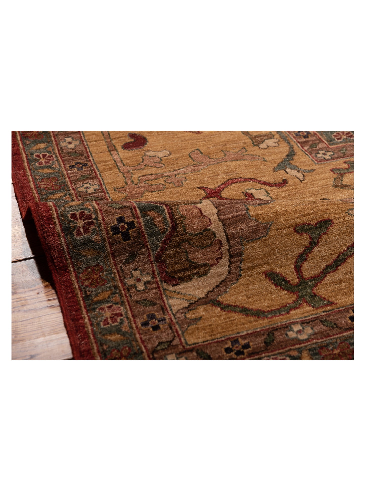 Pasha Elvan Nurgul Red Gold Traditional Hand Knotted Rug