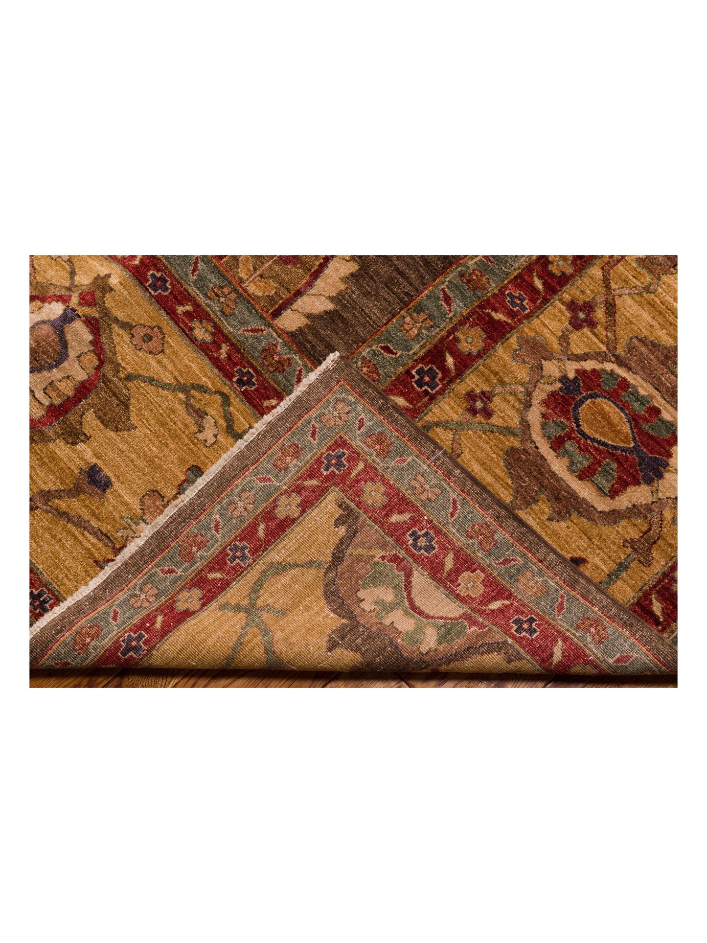 Pasha Elvan Nurgul Brown Gold Traditional Hand Knotted Rug