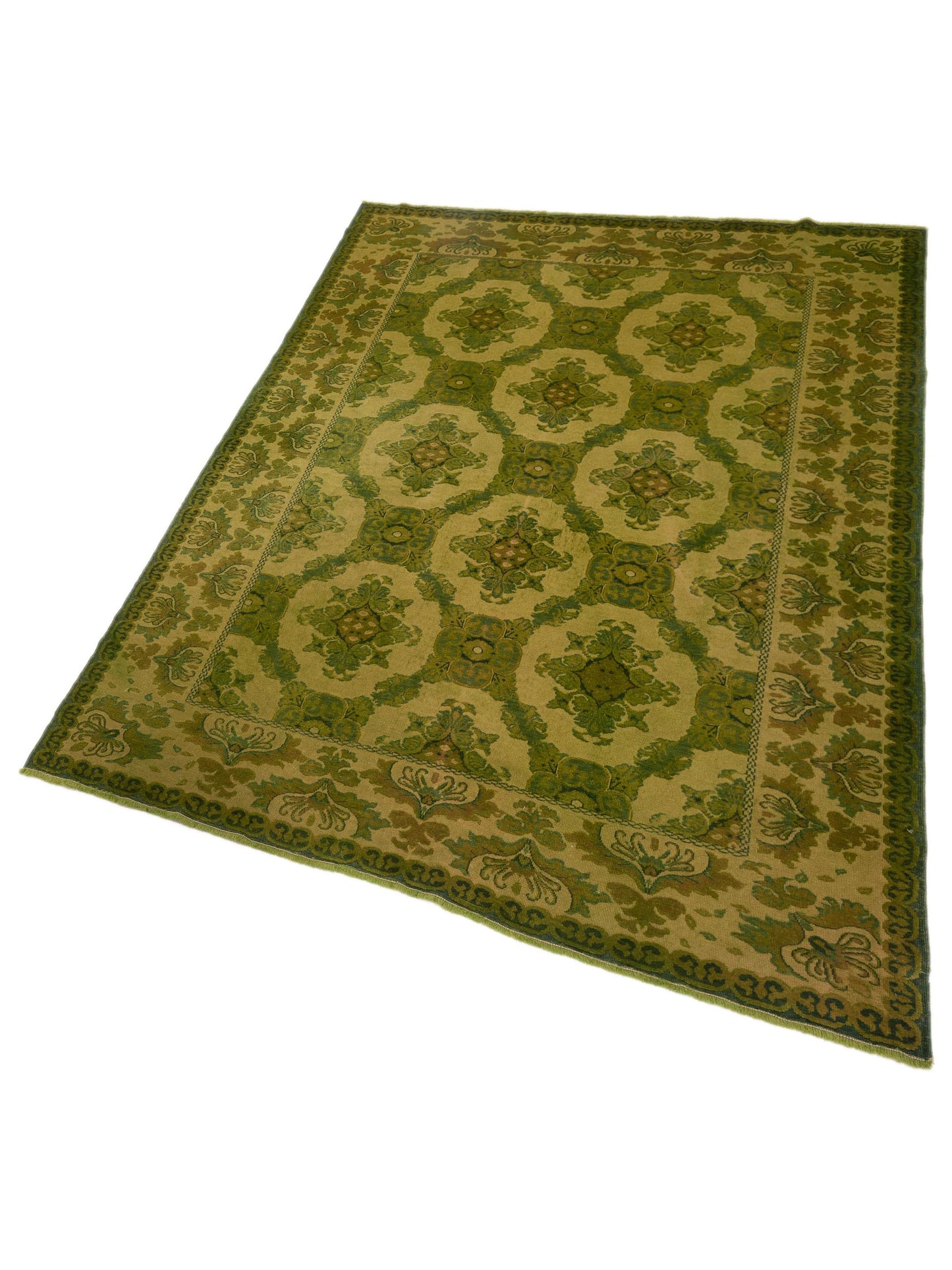 Pasha Vintage 106711 Green  Transitional Hand Knotted Rug