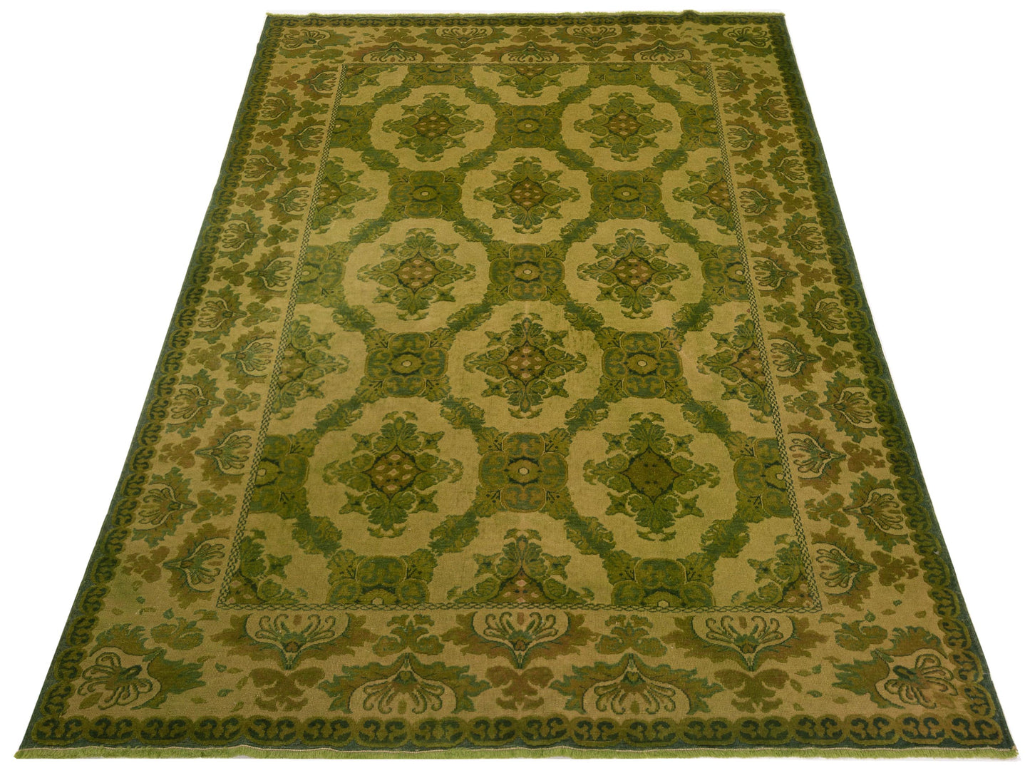 Pasha Vintage 106711 Green  Transitional Hand Knotted Rug