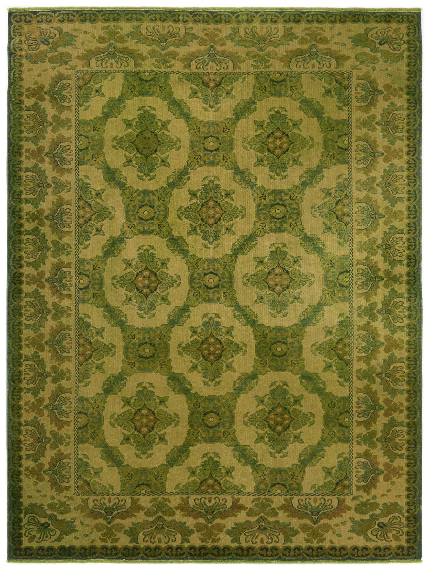 Pasha Vintage 106711 Green Transitional Hand Knotted Rug