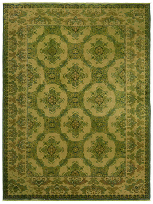 Pasha Vintage 106711 Green Transitional Hand Knotted Rug