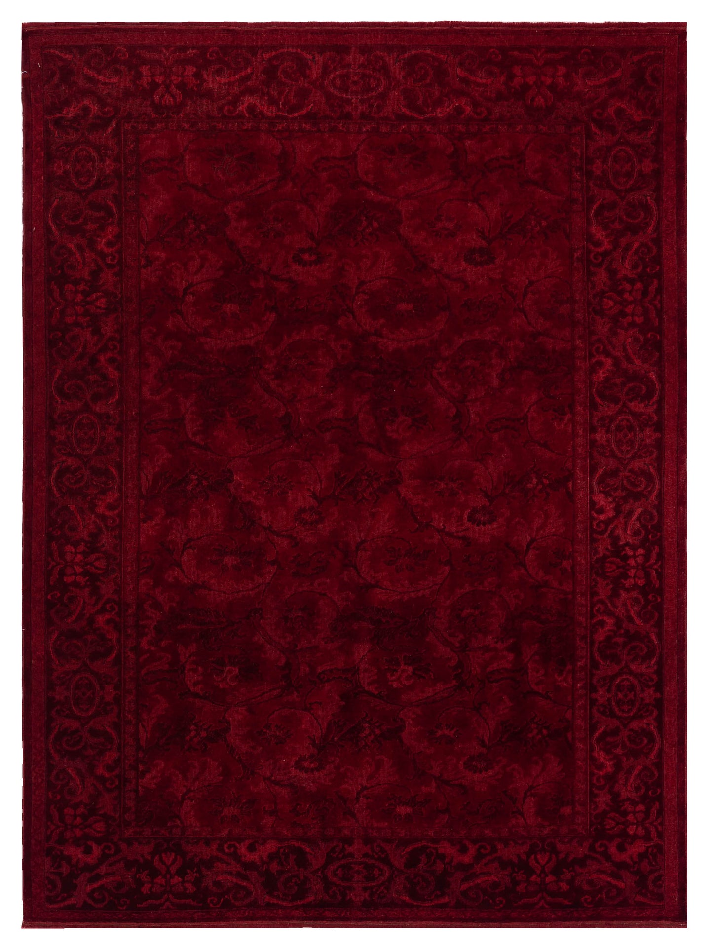 Pasha Vintage 106712 Red Transitional Hand Knotted Rug