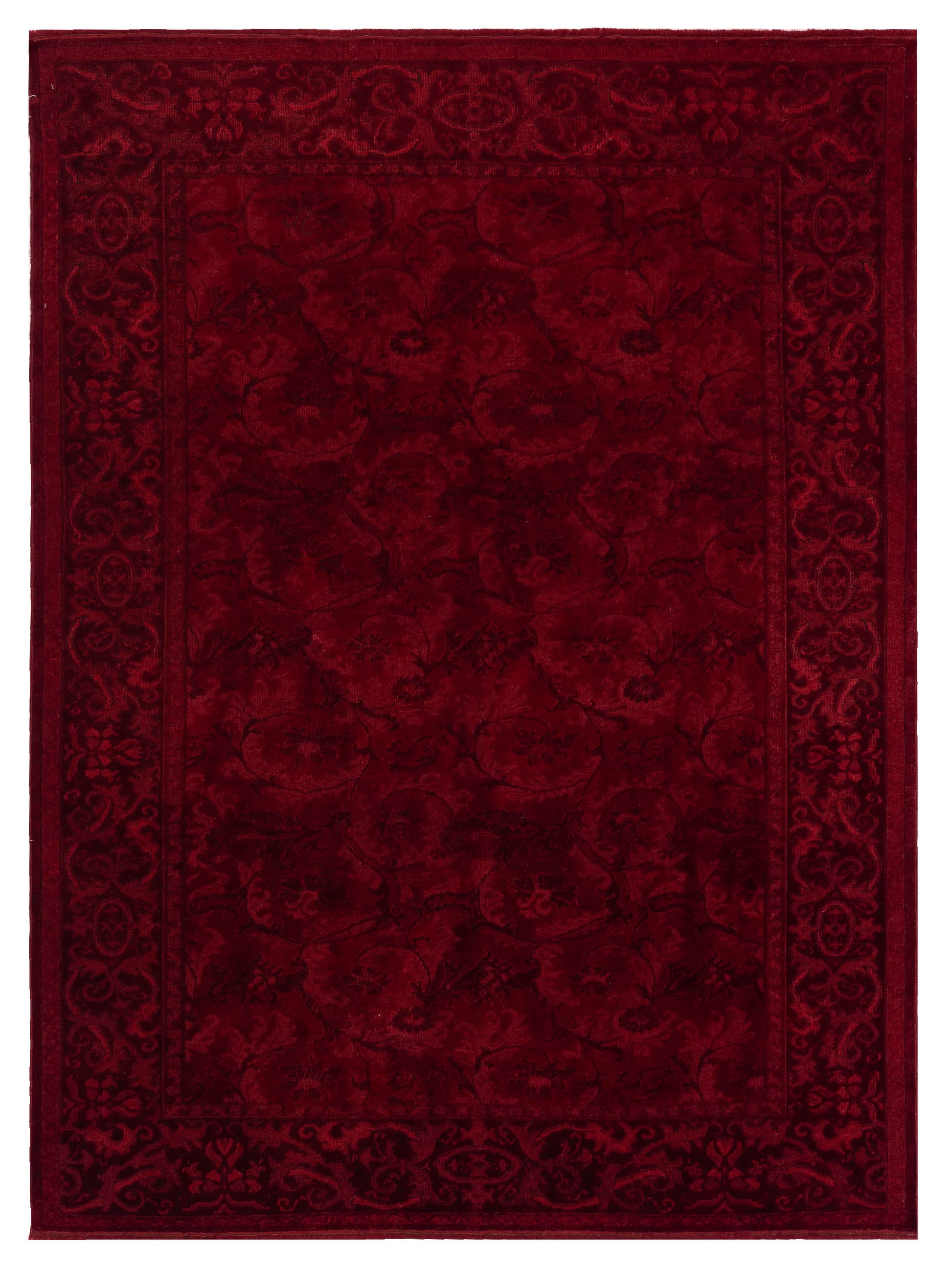 Pasha Vintage 106712 Red Transitional Hand Knotted Rug