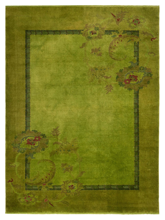 Pasha Vintage 106718 Green Contemporary Hand Knotted Rug