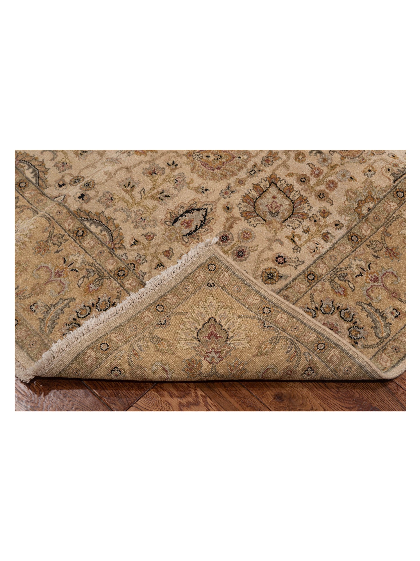 Rajpur Haji Jalili 106774 Ivory Gold Transitional Hand Knotted Rug - 5x7