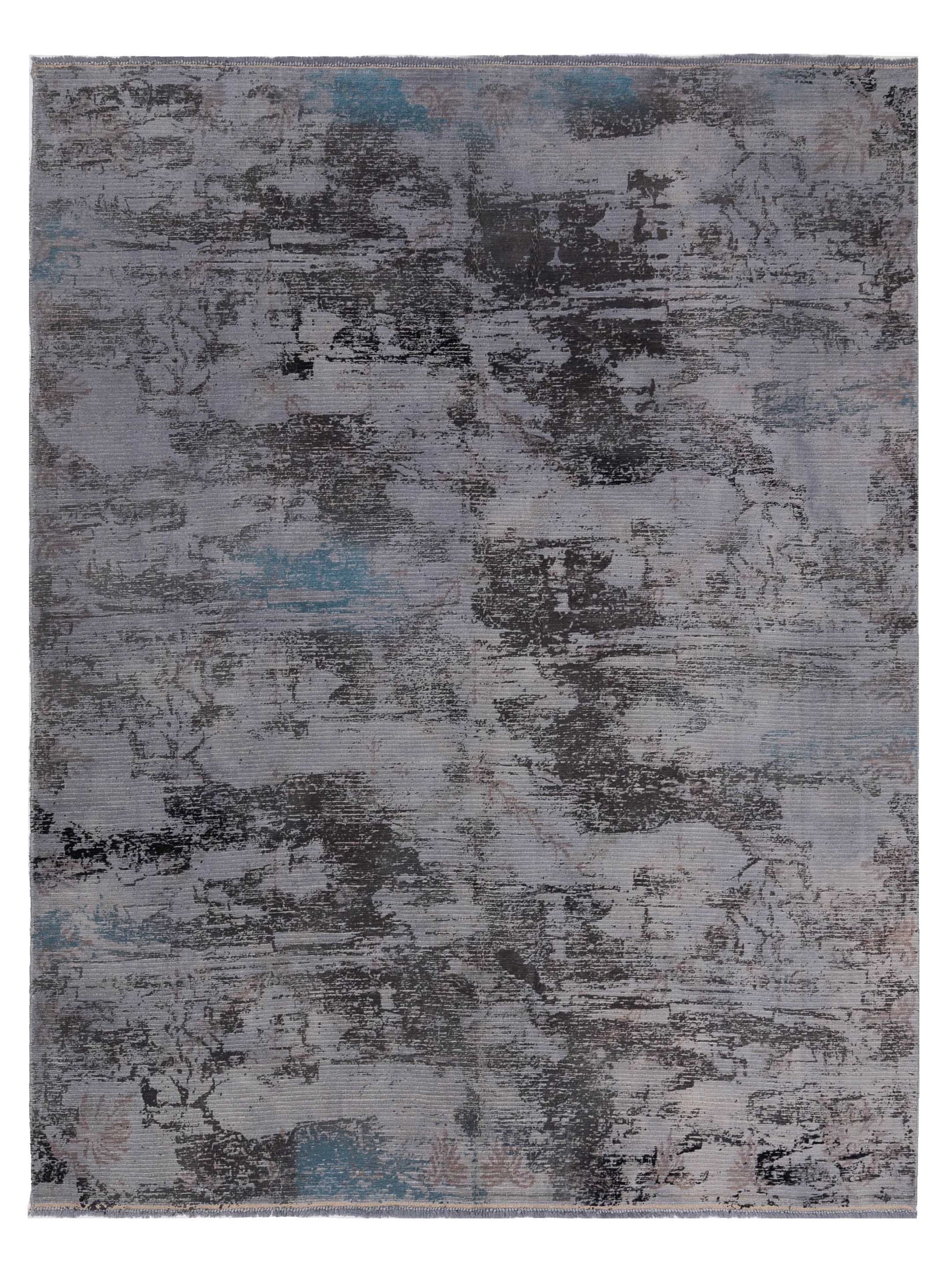 Pasha Vintage 107395 Gray Contemporary Hand Knotted Rug