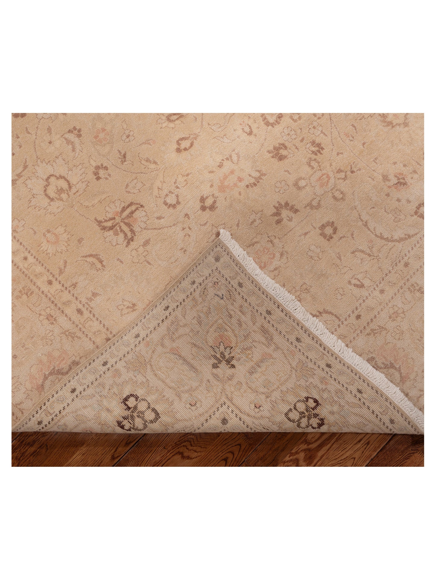 Pasha Bouquet 107411 Gold Ivory Transitional Hand Knotted Rug