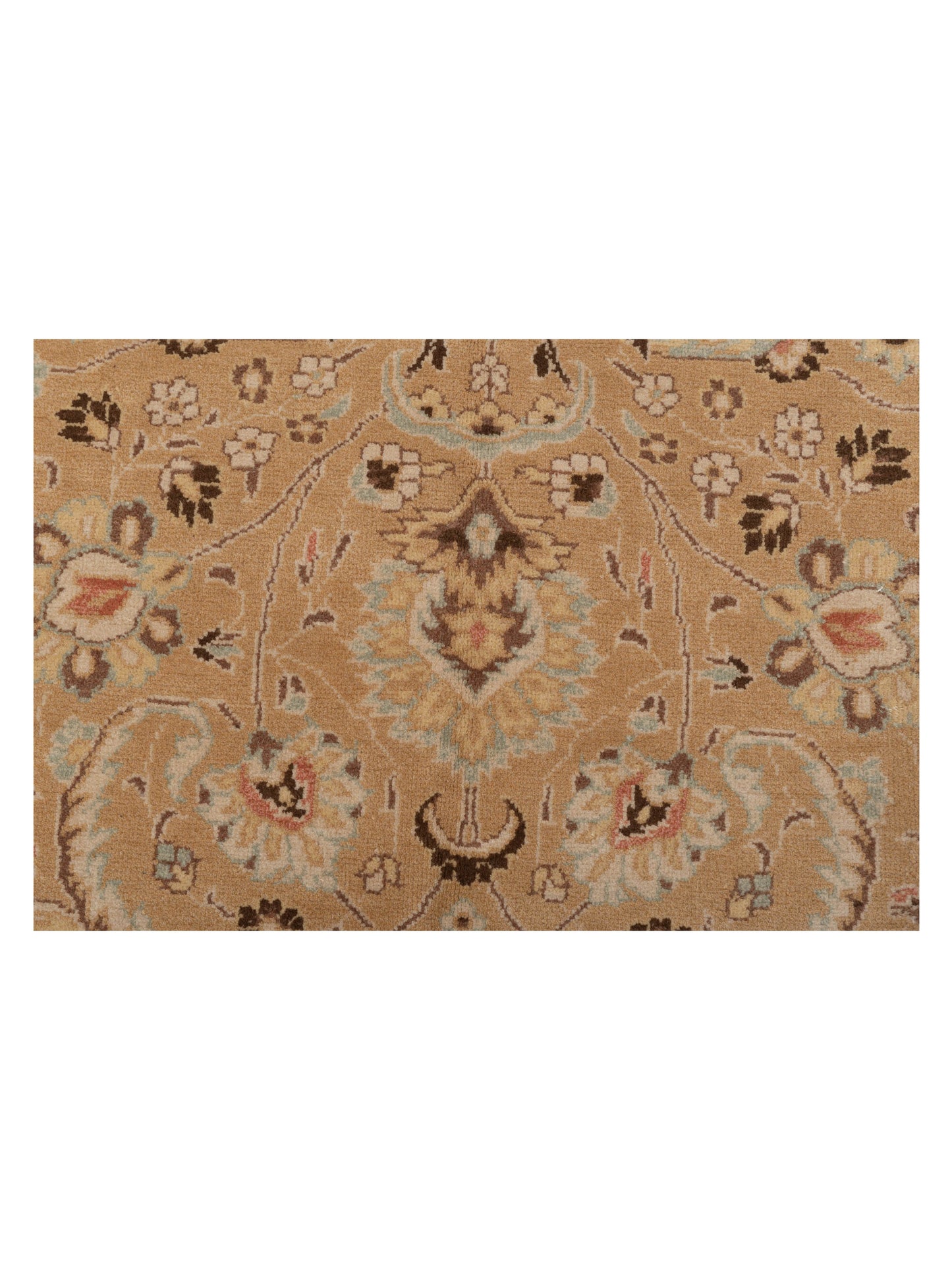 Pasha Bouquet 107411 Gold Ivory Transitional Hand Knotted Rug