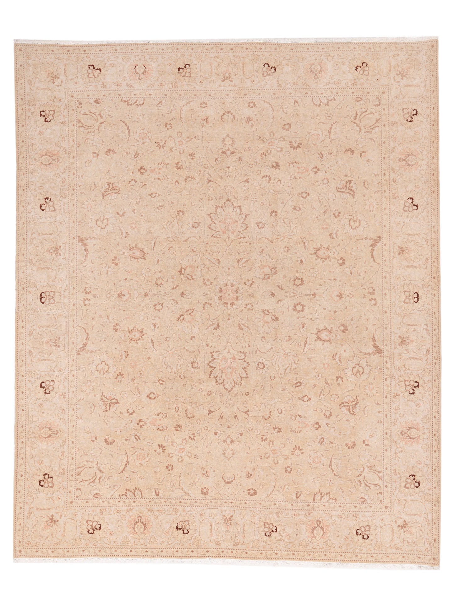 Pasha Bouquet 107411 Gold Transitional Hand Knotted Rug