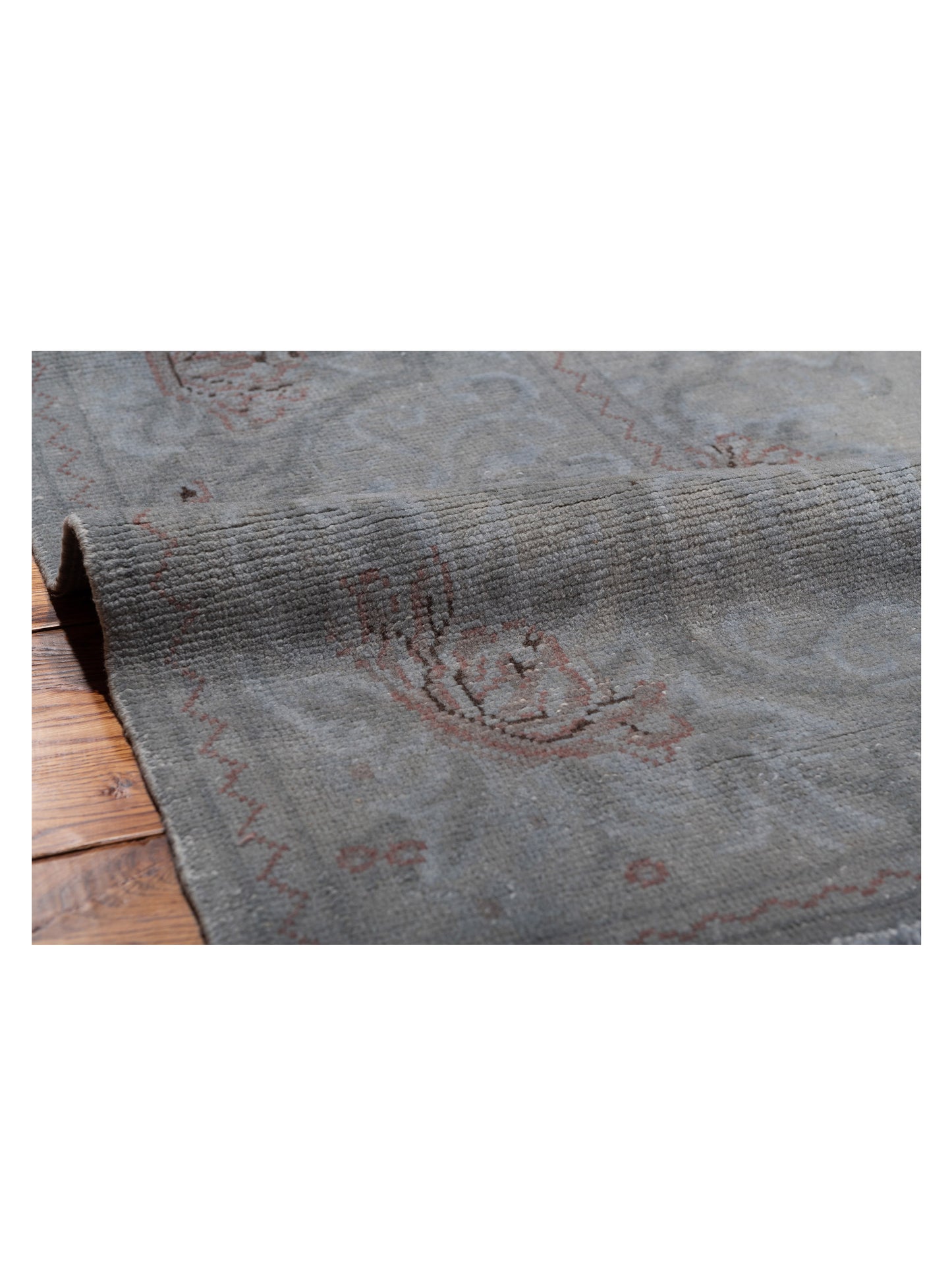 Pasha Vintage 107427 Gray  Transitional Hand Knotted Rug