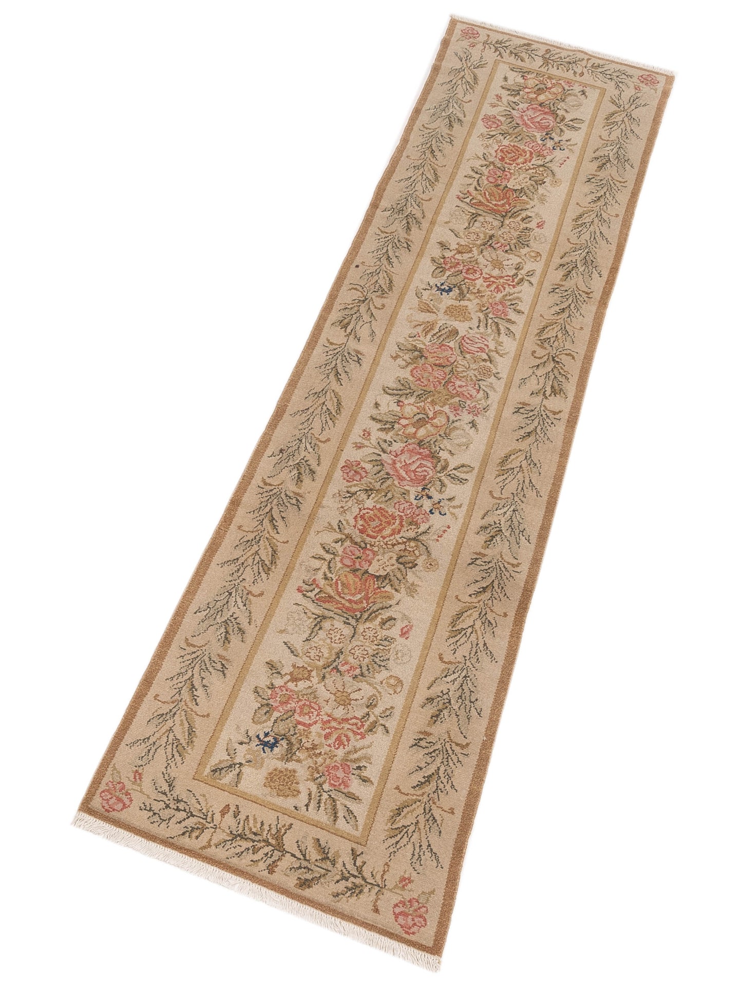 Pasha Bouquet 107491 Ivory Cream Transitional Hand Knotted Rug