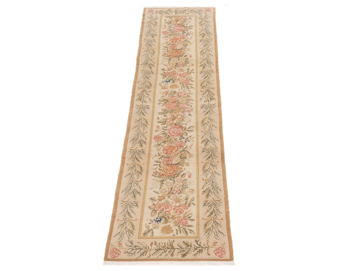 Pasha Bouquet 107491 Ivory Cream Transitional Hand Knotted Rug