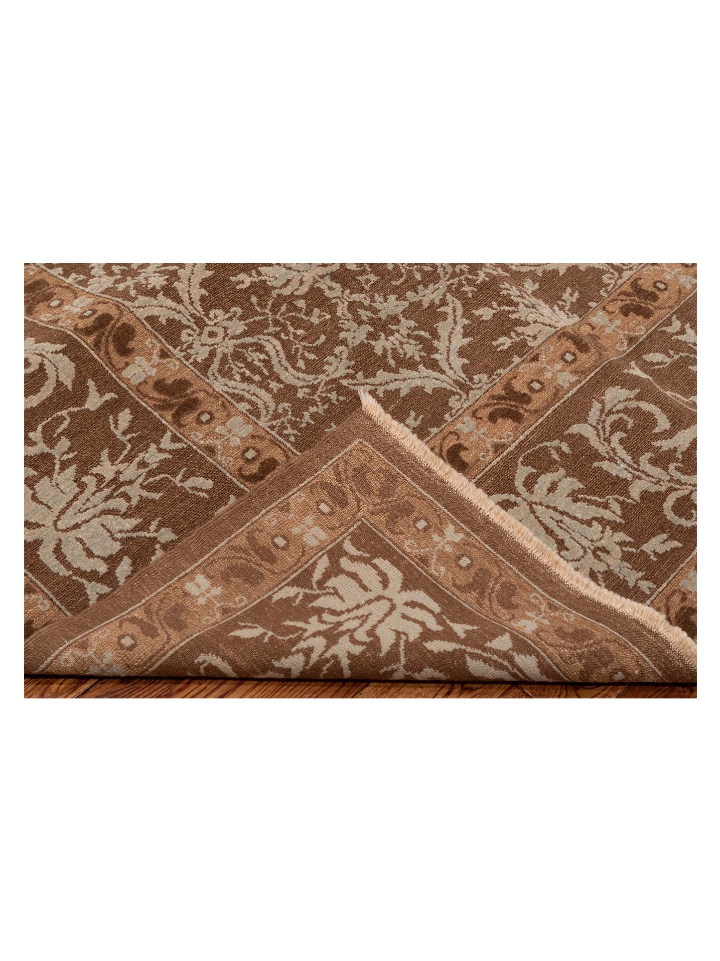 Pasha Defne Begonia Brown Brown Transitional Hand Knotted Rug