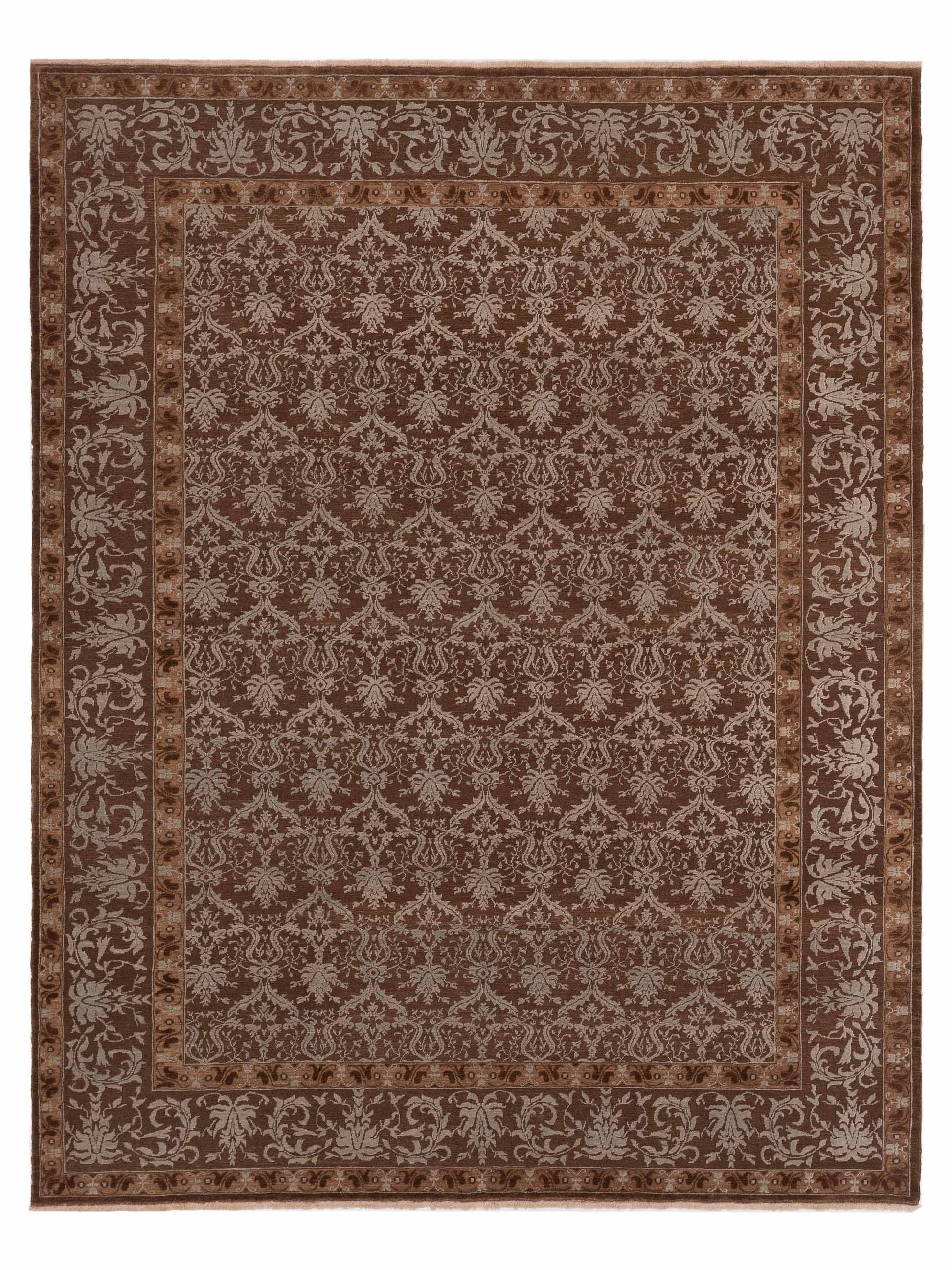 Pasha Defne Begonia Brown Transitional Hand Knotted Rug