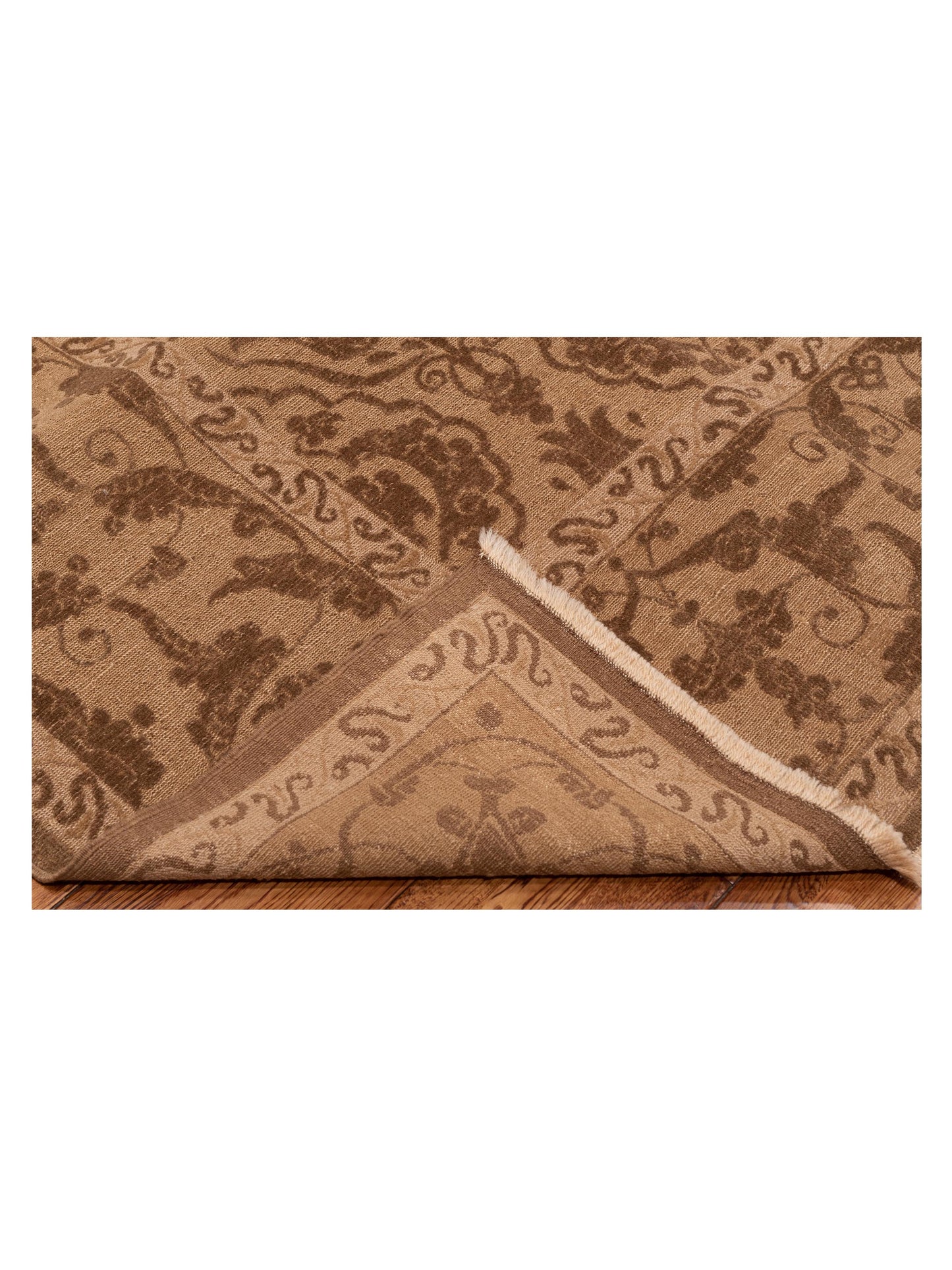 Pasha Defne Tulip Dark Brown Brown Transitional Hand Knotted Rug