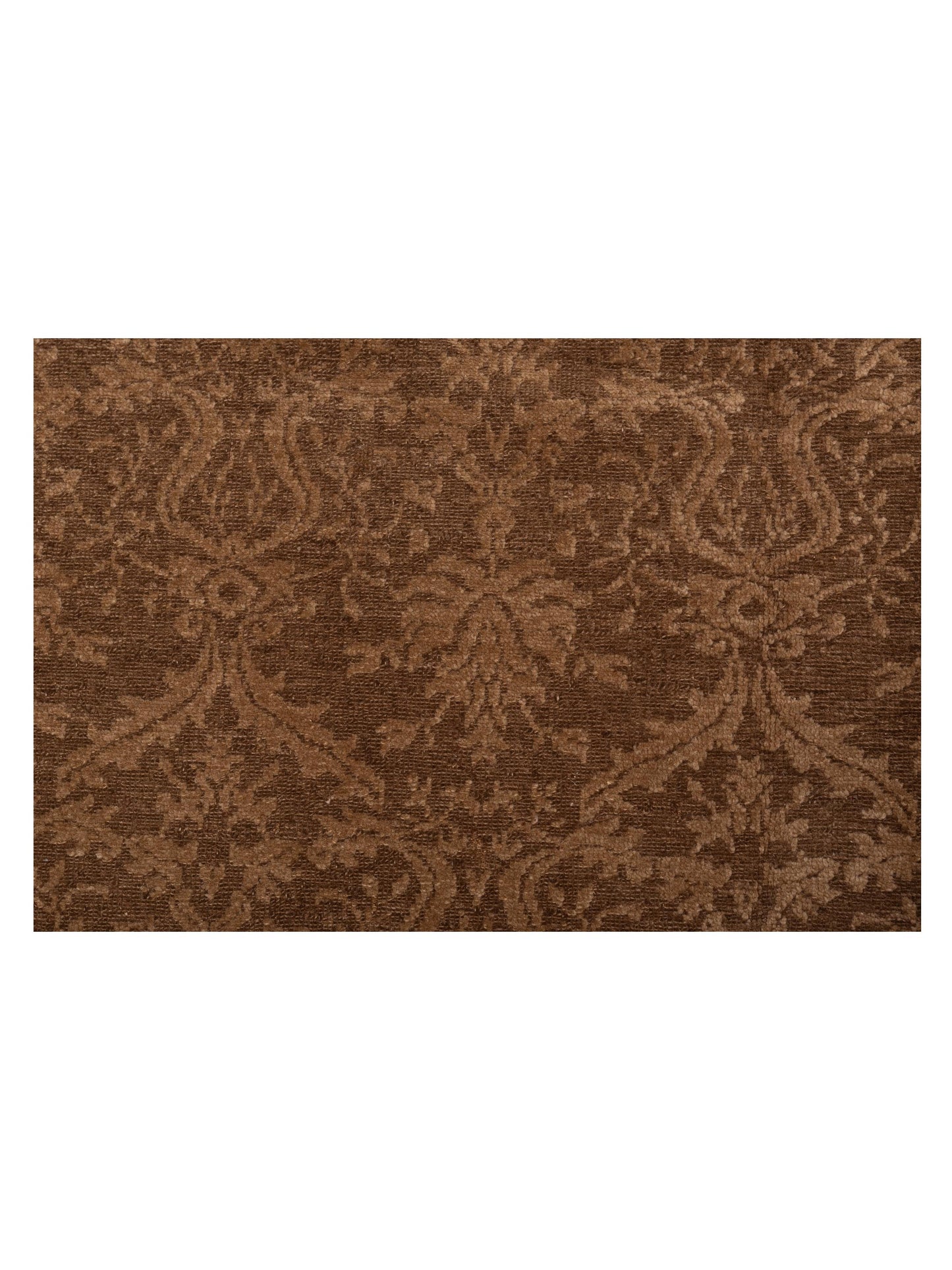 Pasha Defne Begonia Dark Brown Light Brown Transitional Hand Knotted Rug