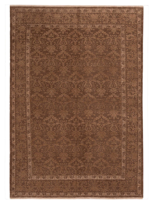 Pasha Defne Begonia Dark Brown Transitional Hand Knotted Rug