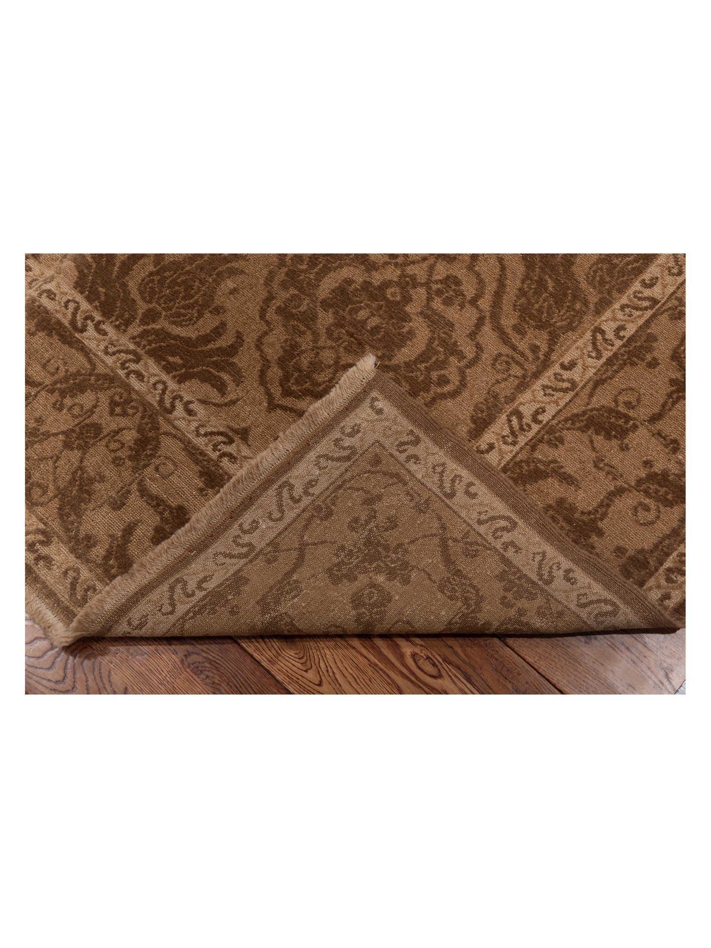 Pasha Defne Tulip Brown Dark Brown Transitional Hand Knotted Rug