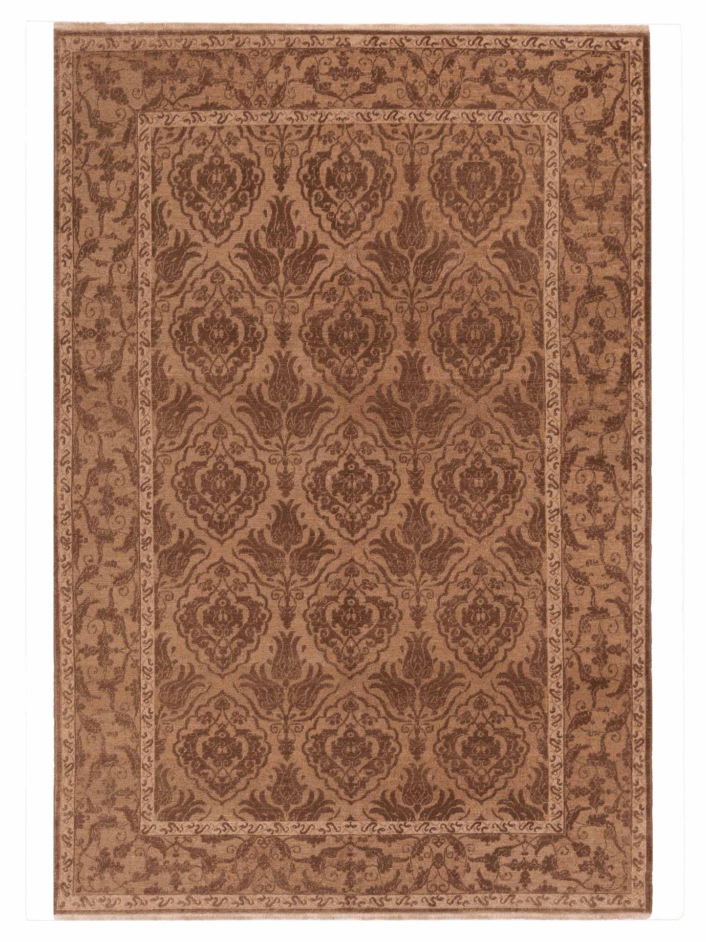 Pasha Defne Tulip Brown Transitional Hand Knotted Rug