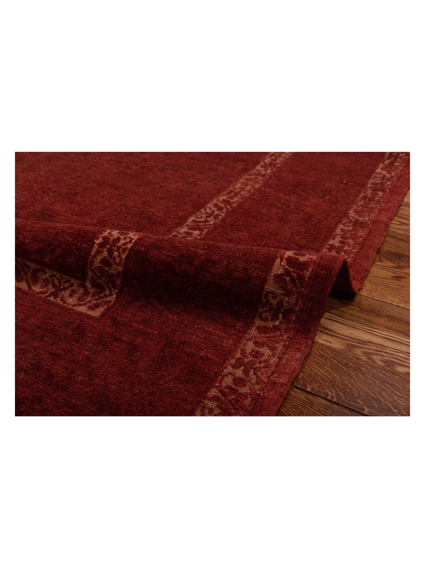 Pasha Defne Begonia Red Red Transitional Hand Knotted Rug