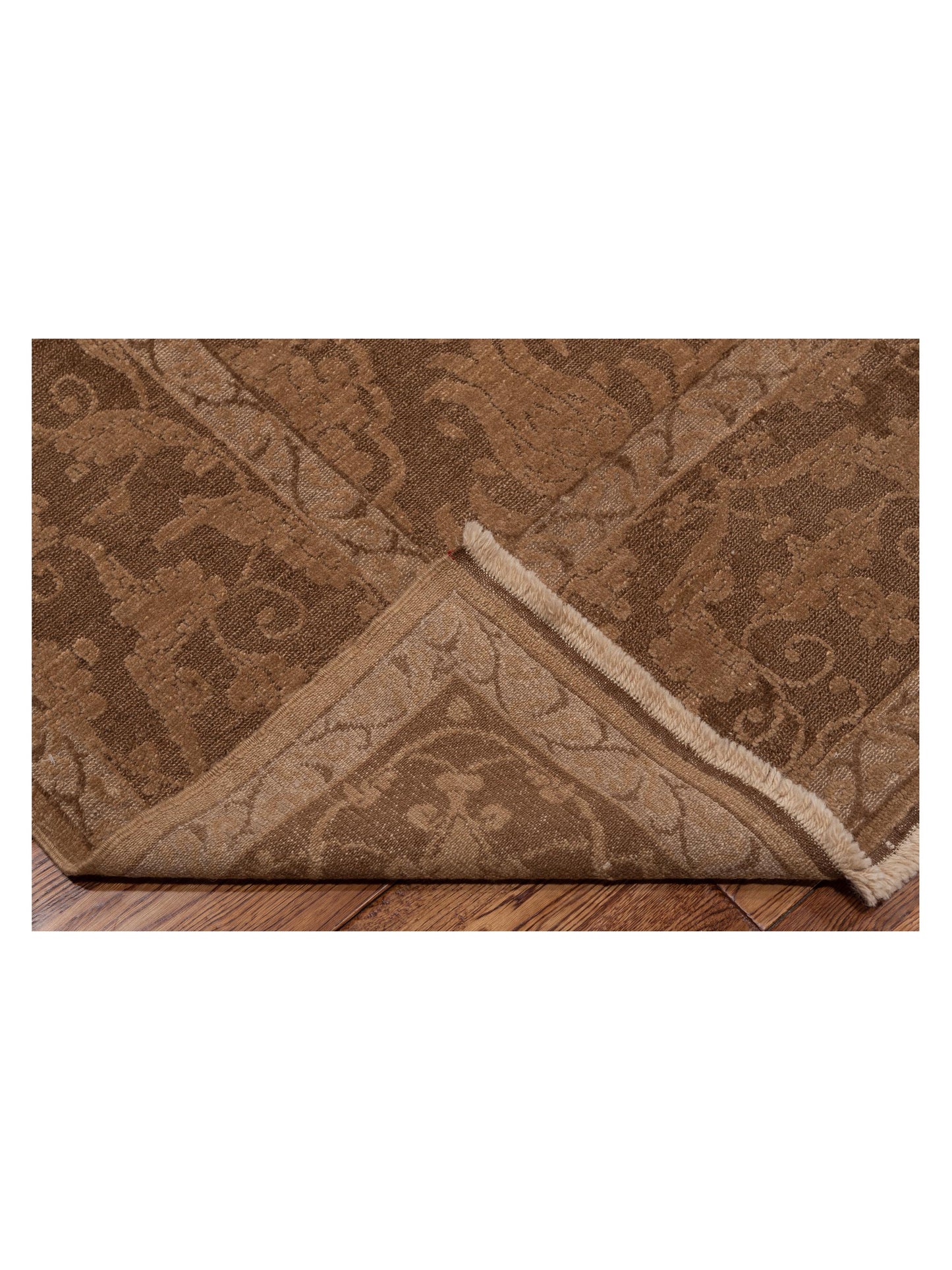 Pasha Defne Tulip Dark Brown Brown Transitional Hand Knotted Rug